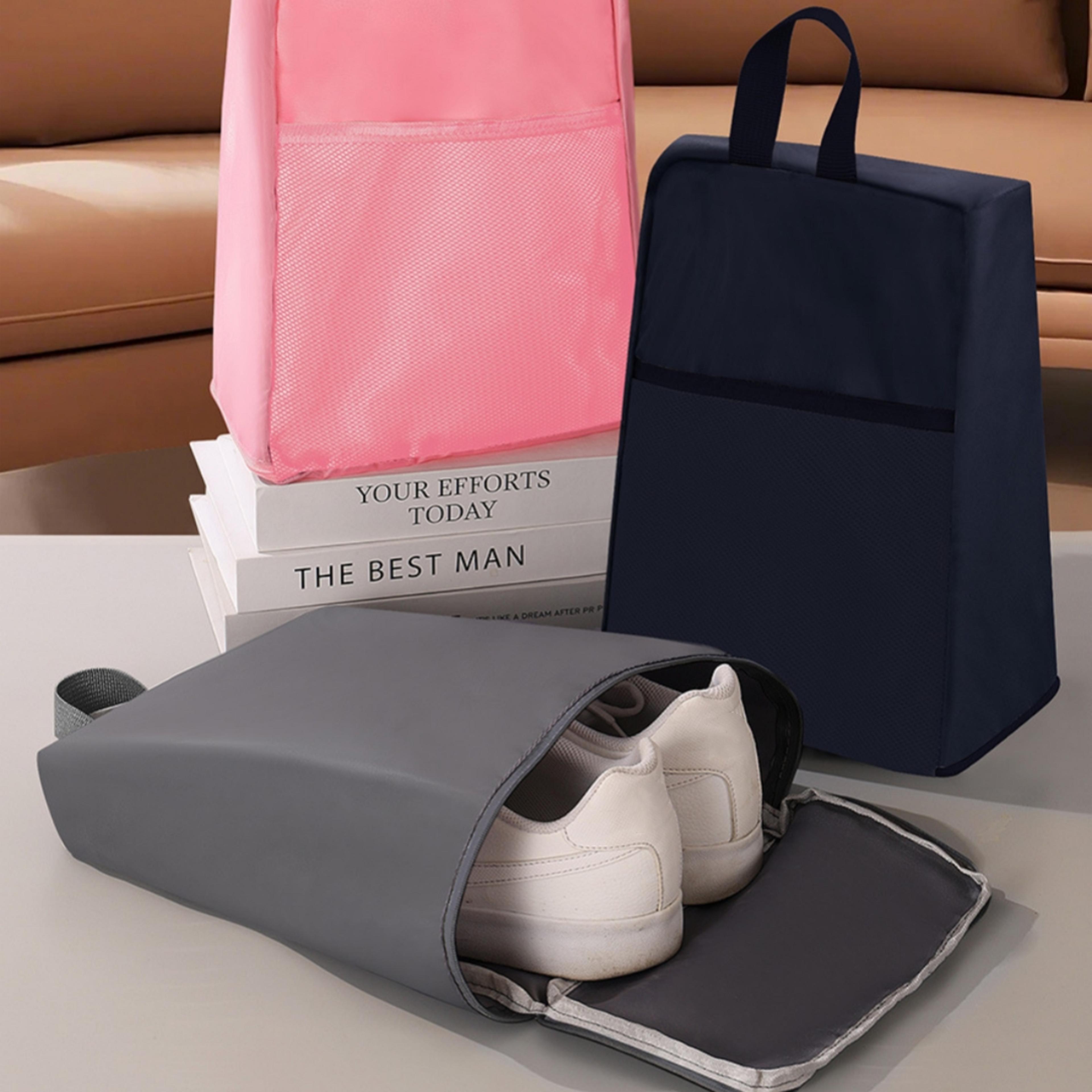 Portable Oxford Shoe Storage Bag With Mesh Pouch For Wardrobe Organization 1