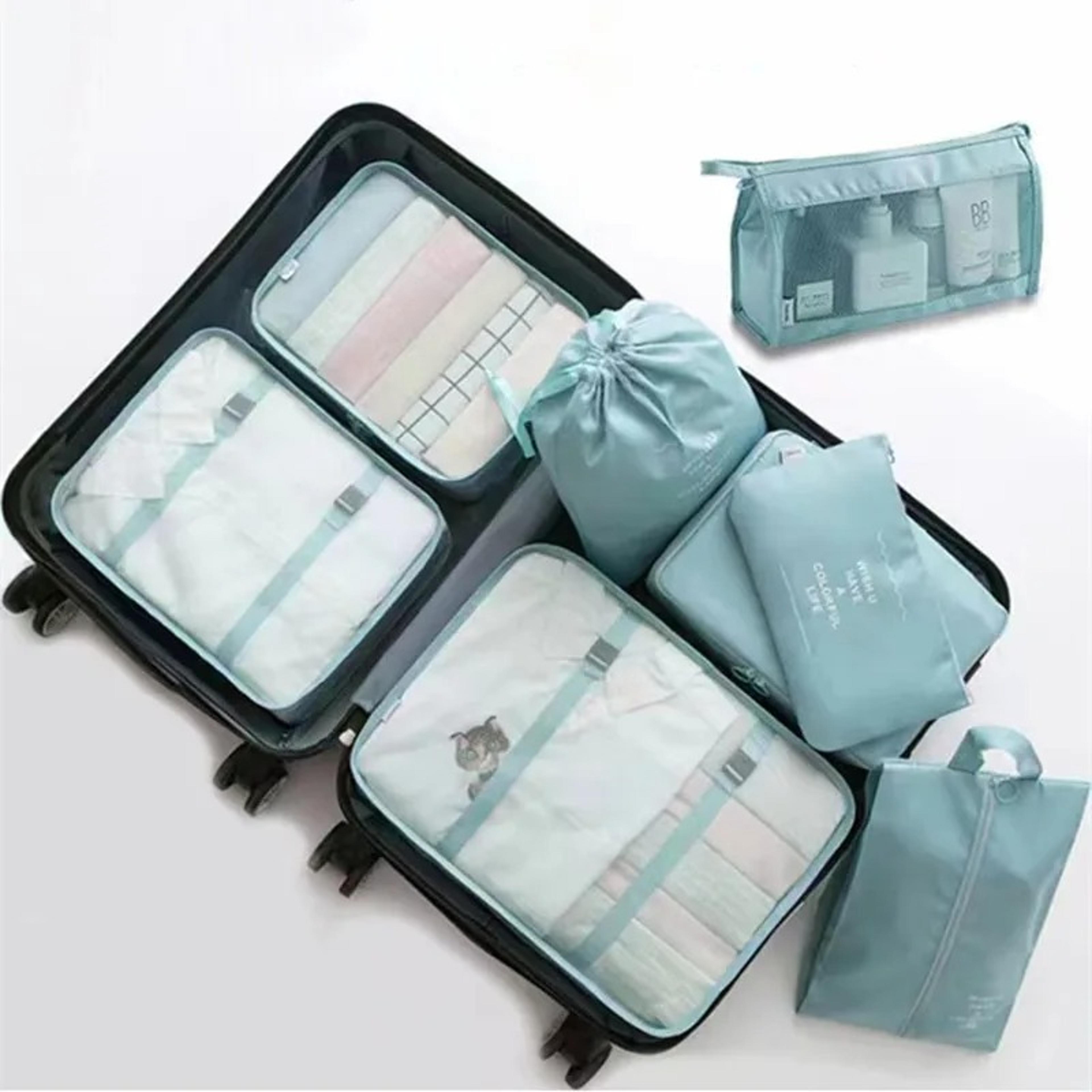 6 Or 8 Piece Polyester Packing Cube Set For Clothes Shoes And Travel Organization 4