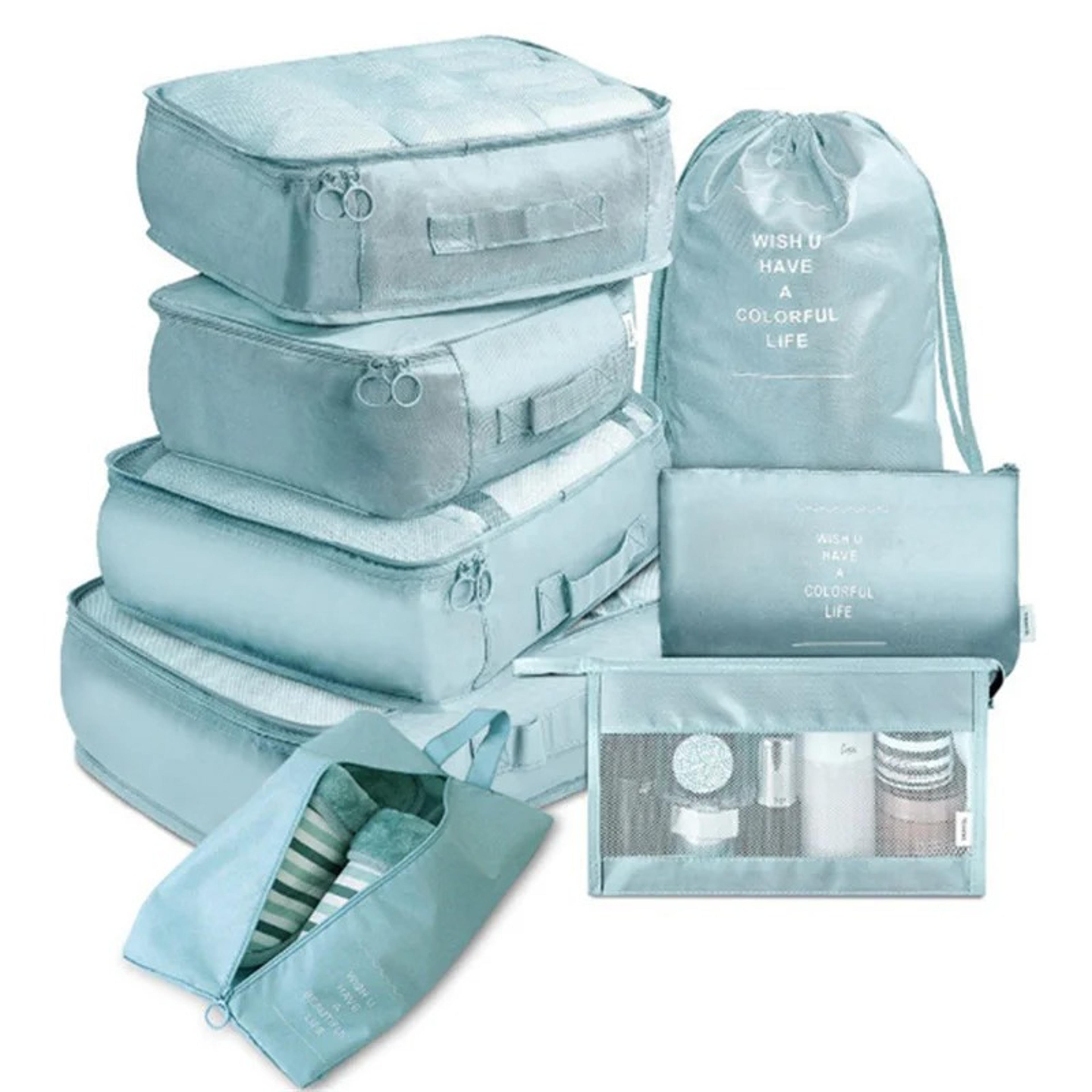 6 Or 8 Piece Polyester Packing Cube Set For Clothes Shoes And Travel Organization 7