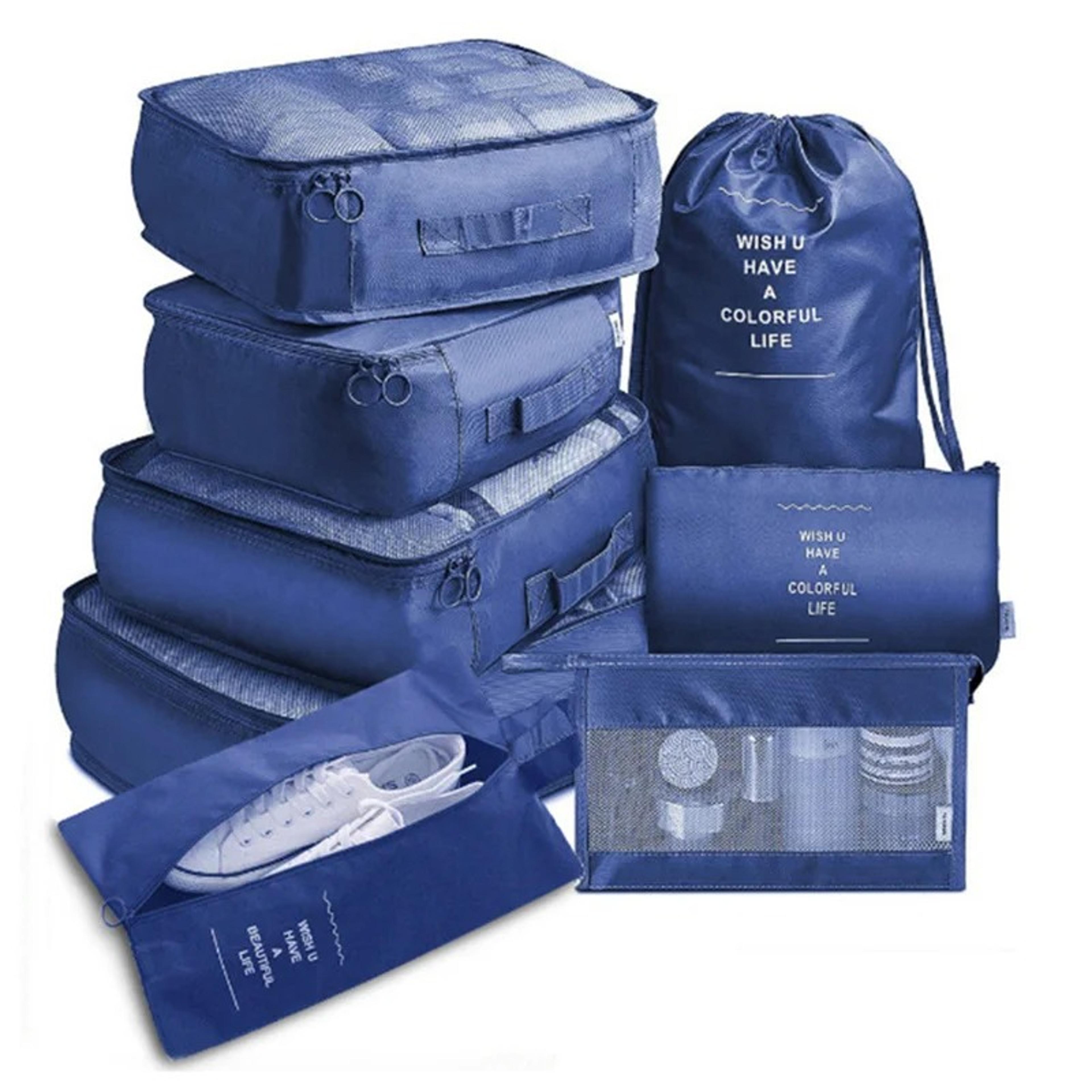 6 Or 8 Piece Polyester Packing Cube Set For Clothes Shoes And Travel Organization 11