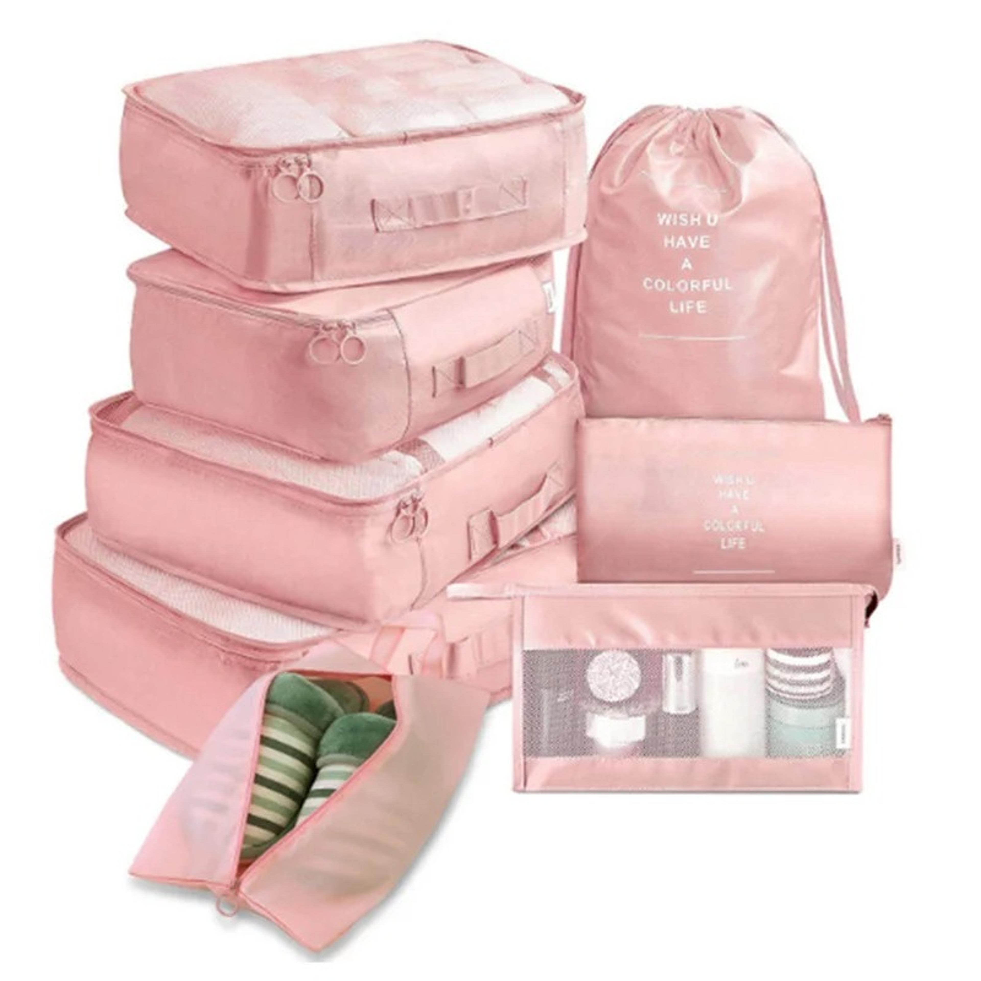 6 Or 8 Piece Polyester Packing Cube Set For Clothes Shoes And Travel Organization 18