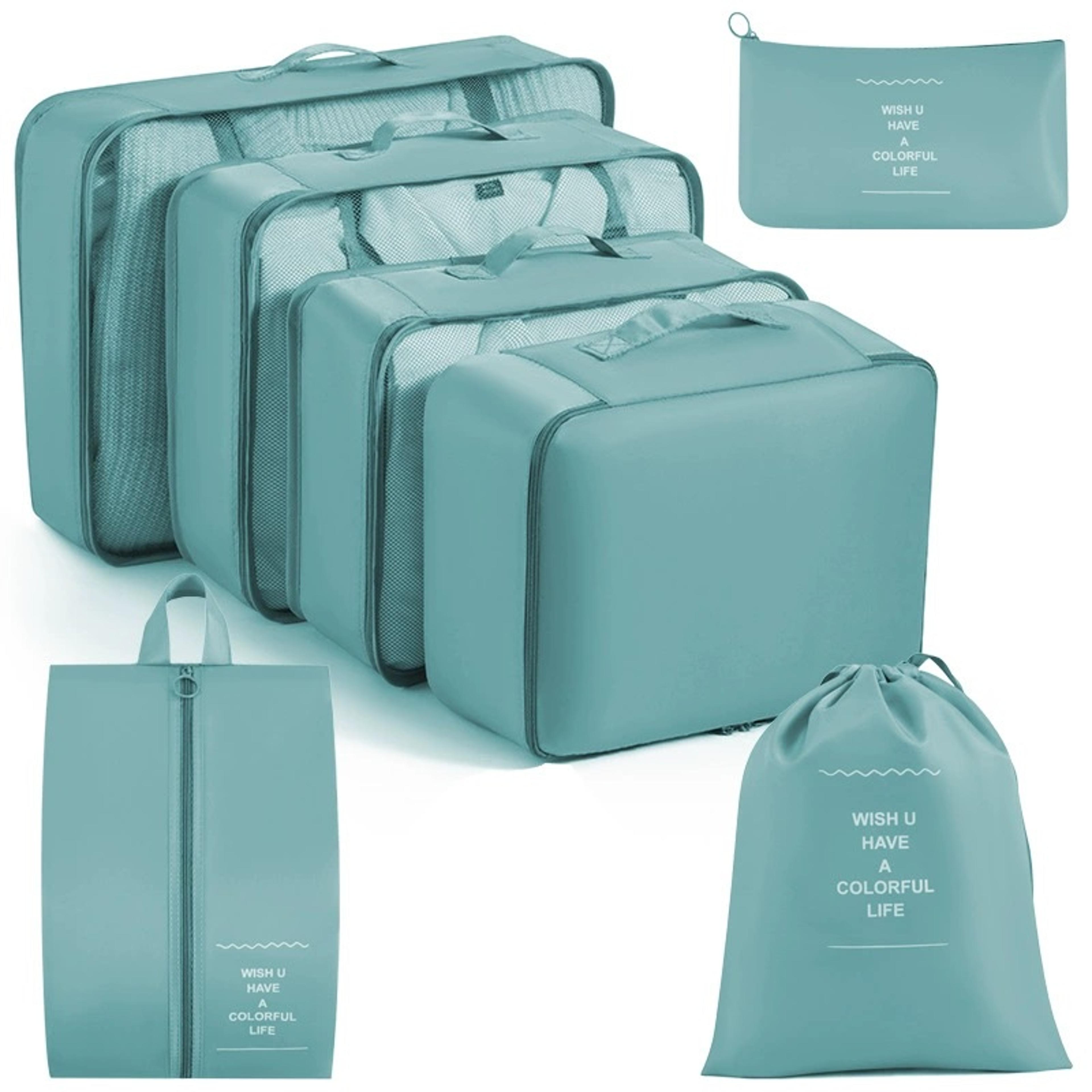 Travel Packing Cube Set Foldable Polyester Storage Bags For Clothes Toiletries And Shoes 13