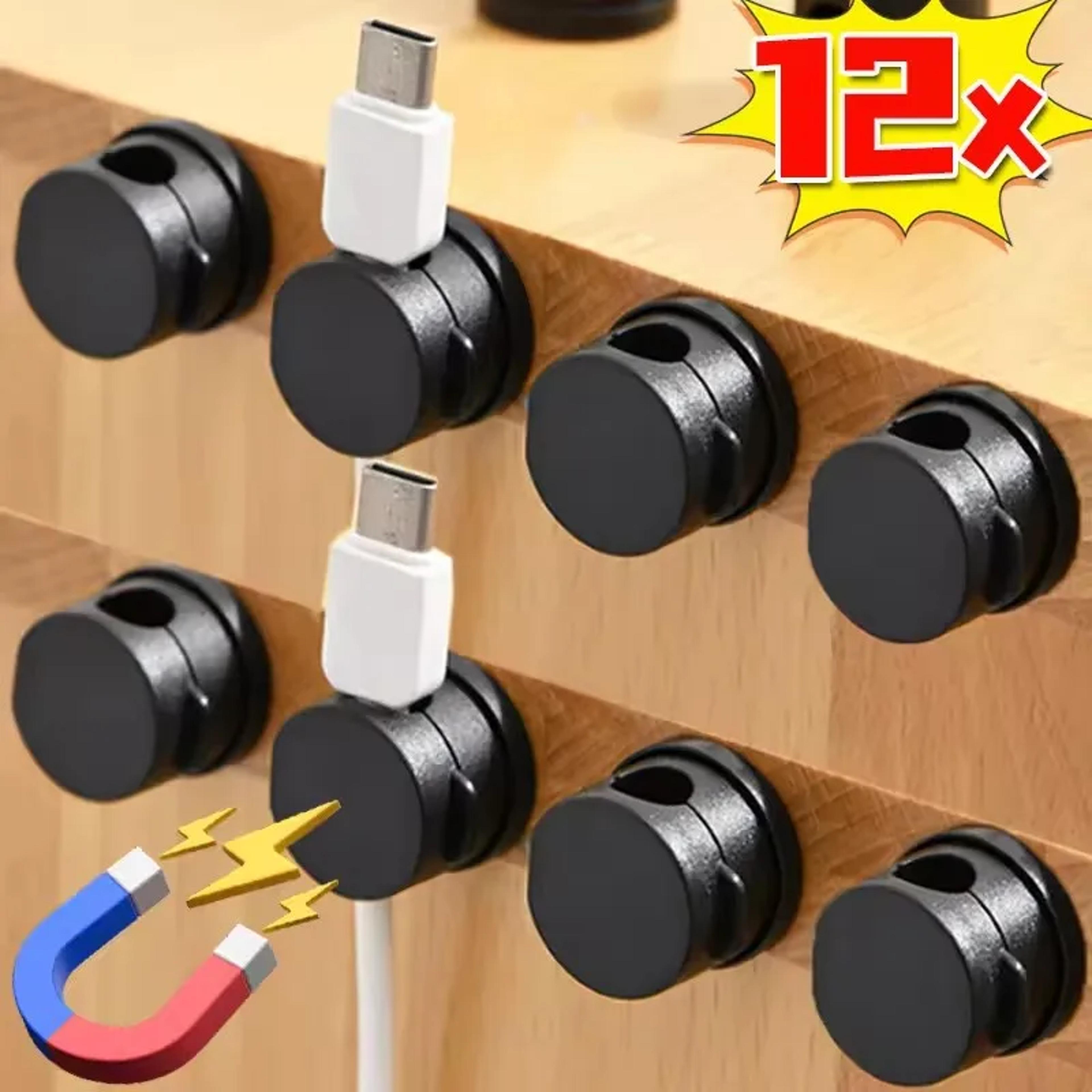 360 Rotatable Magnetic Cable Organizer Clip For Desk And Charging Cords 1