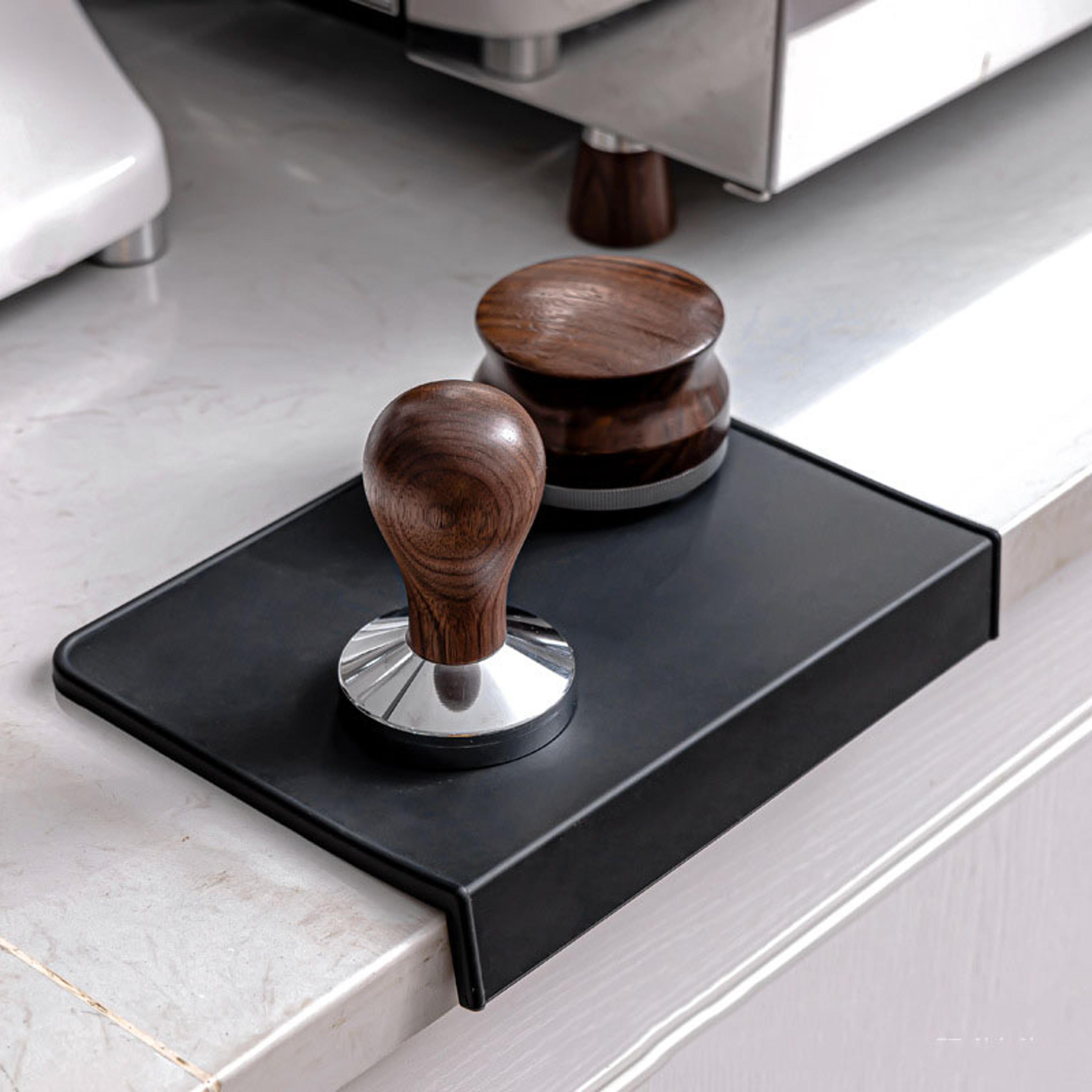 espresso tamping mat anti-slip waterproof corner coffee tamper pad