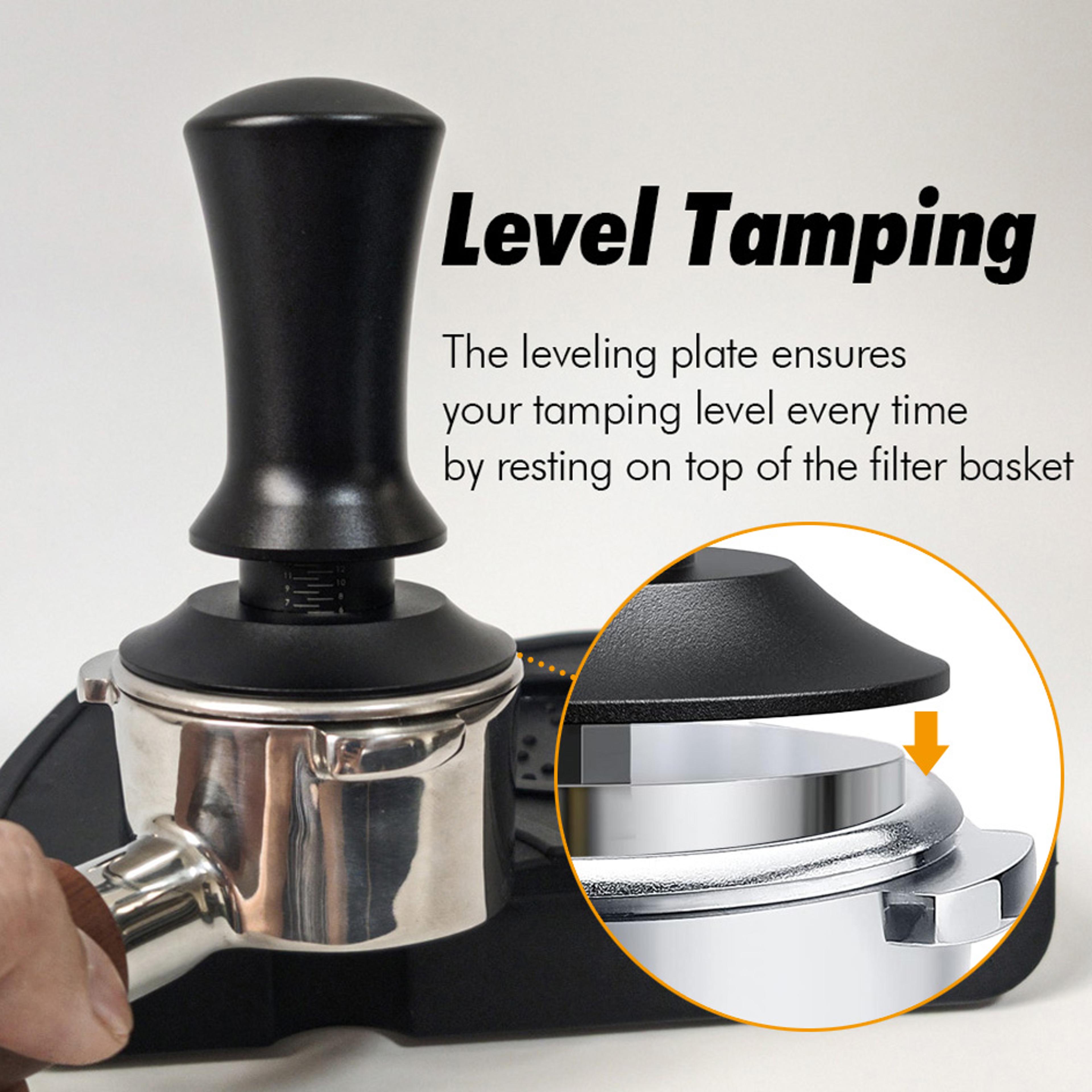 Spring Loaded Espresso Tamper With Ripple Base And 15 Lb Constant Pressure 5