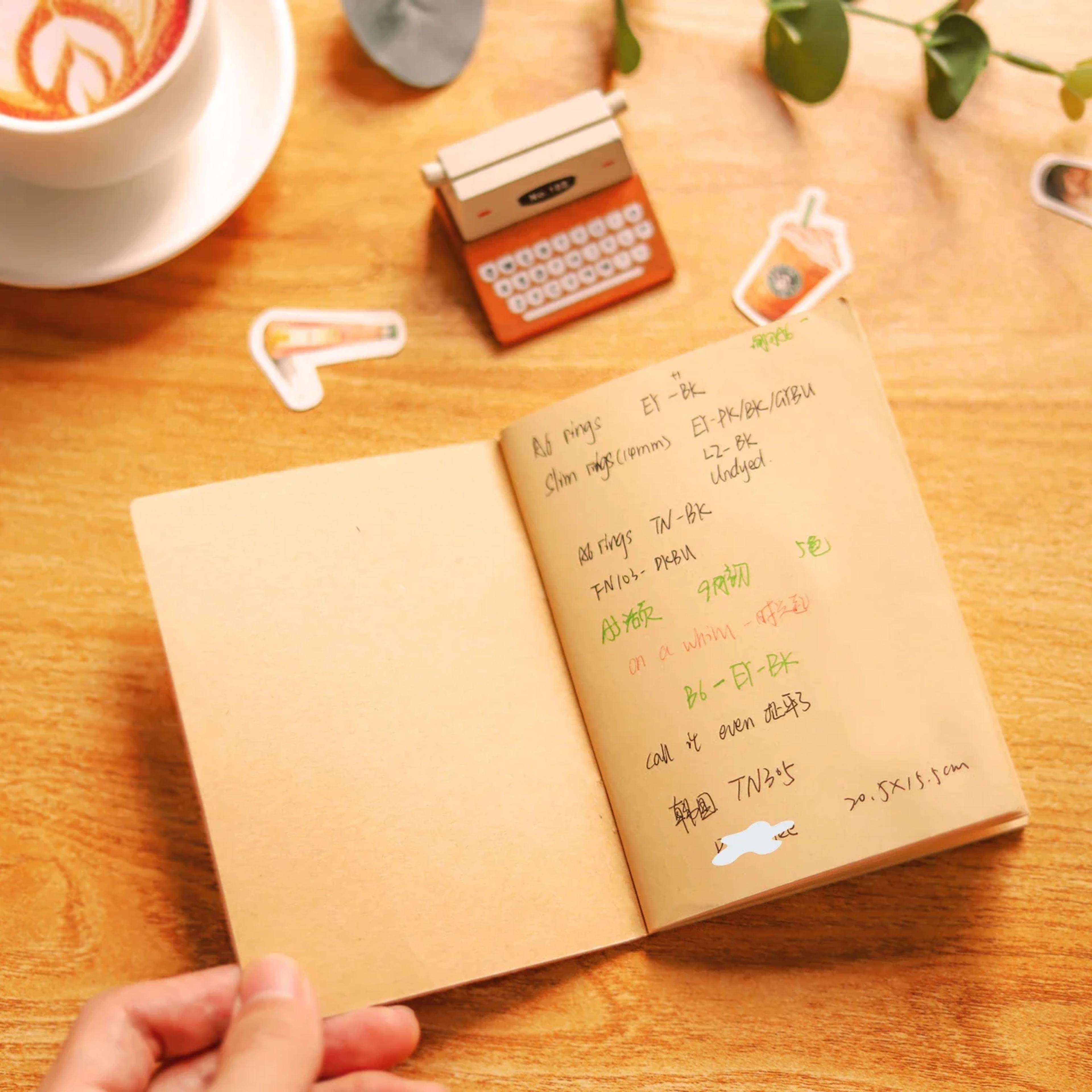 A5 Traveler Notebook Refill Inserts With Blank Dotted Grid Kraft And Ruled Pages 6