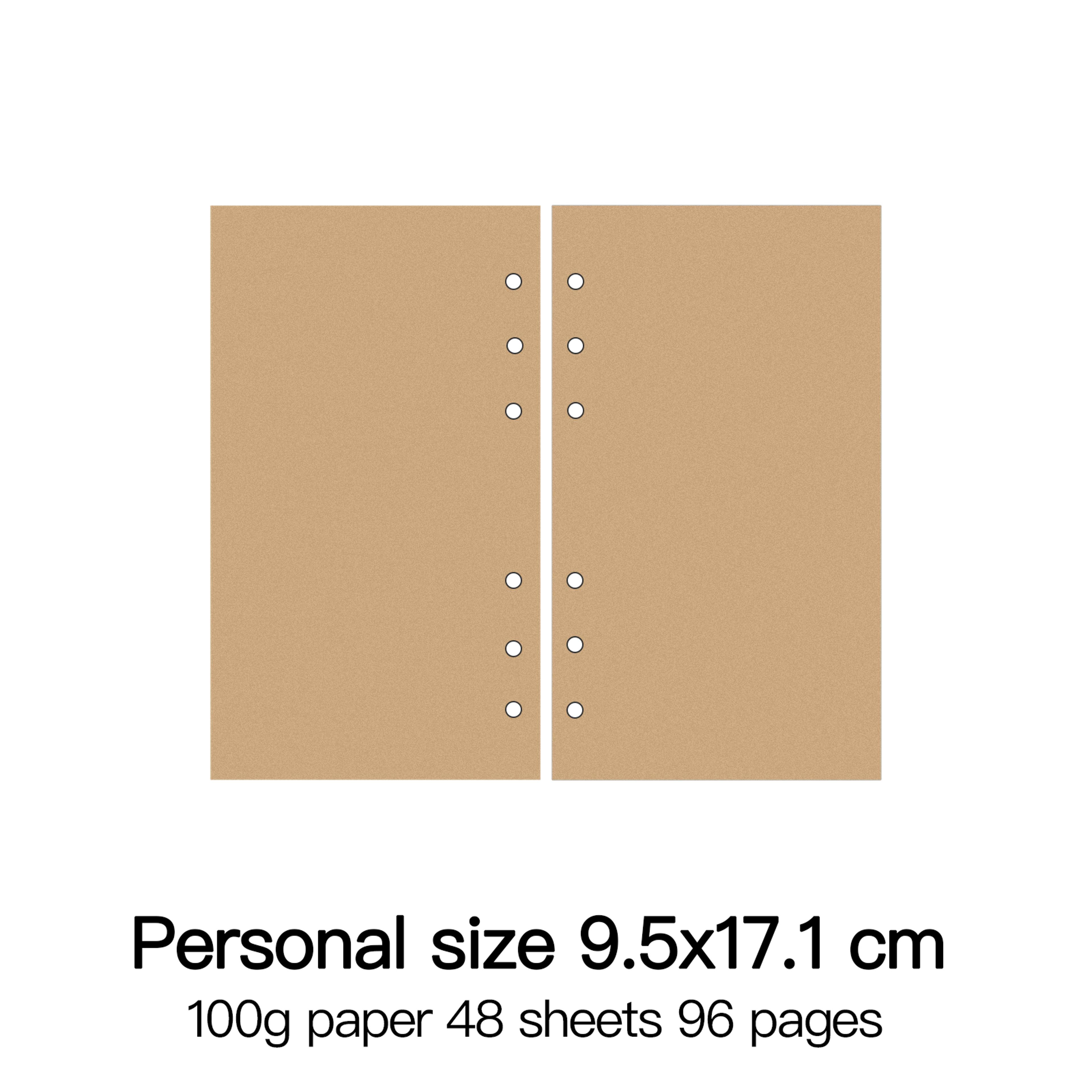 Ring Binder Notebook Refill Paper 100g 48 Sheets A5 A6 A7 A8 Personal PW 22