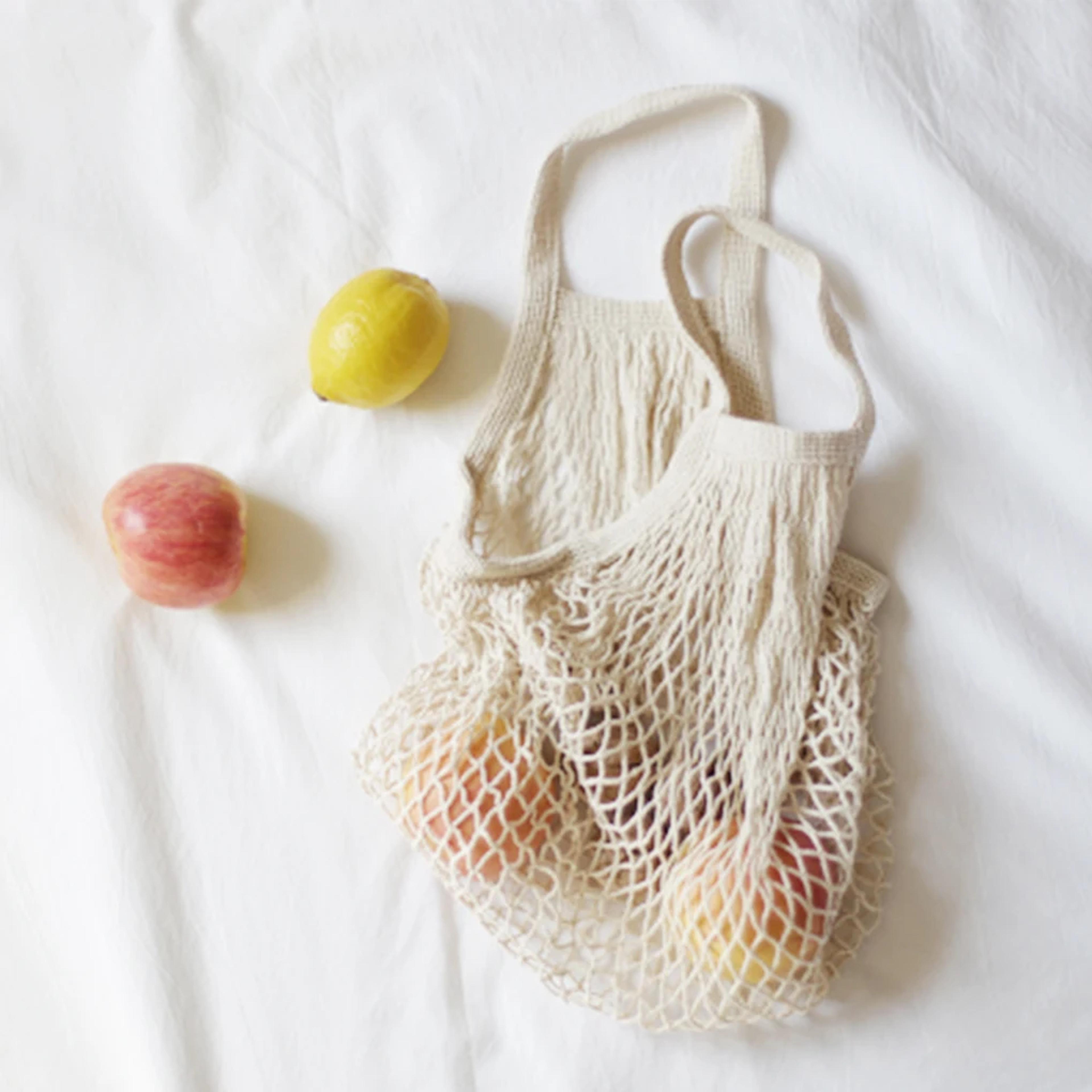 reusable cotton mesh grocery bags washable string shopping tote bags for fruits and vegetables