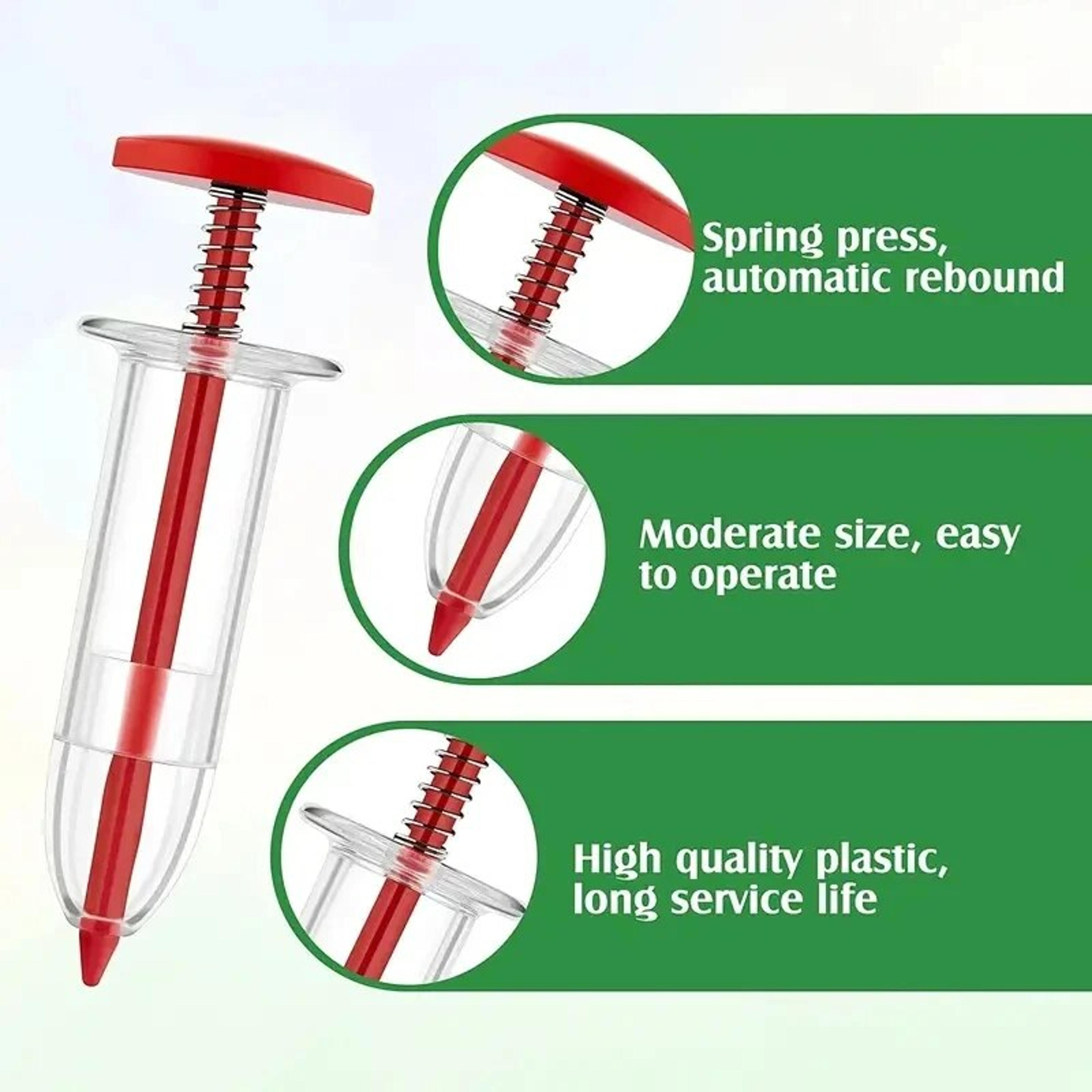 Mini Handheld Seed Dispenser Plastic Syringe Seeder For Flower Grass And Garden Planting 4