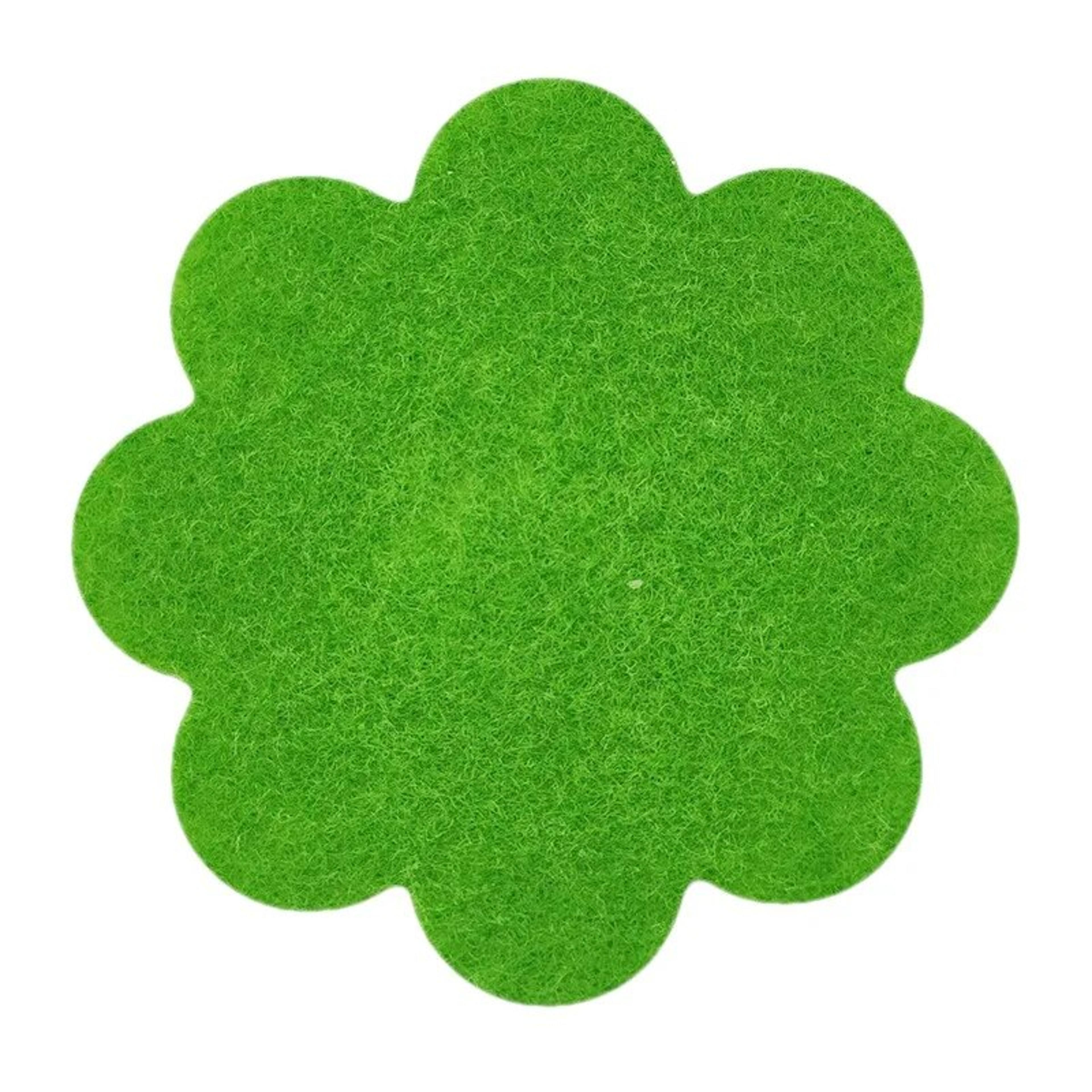 50 Pack Plant Pot Drainage Hole Pads 2 Inch Green NonWoven Fabric Flower Shaped Mats 4