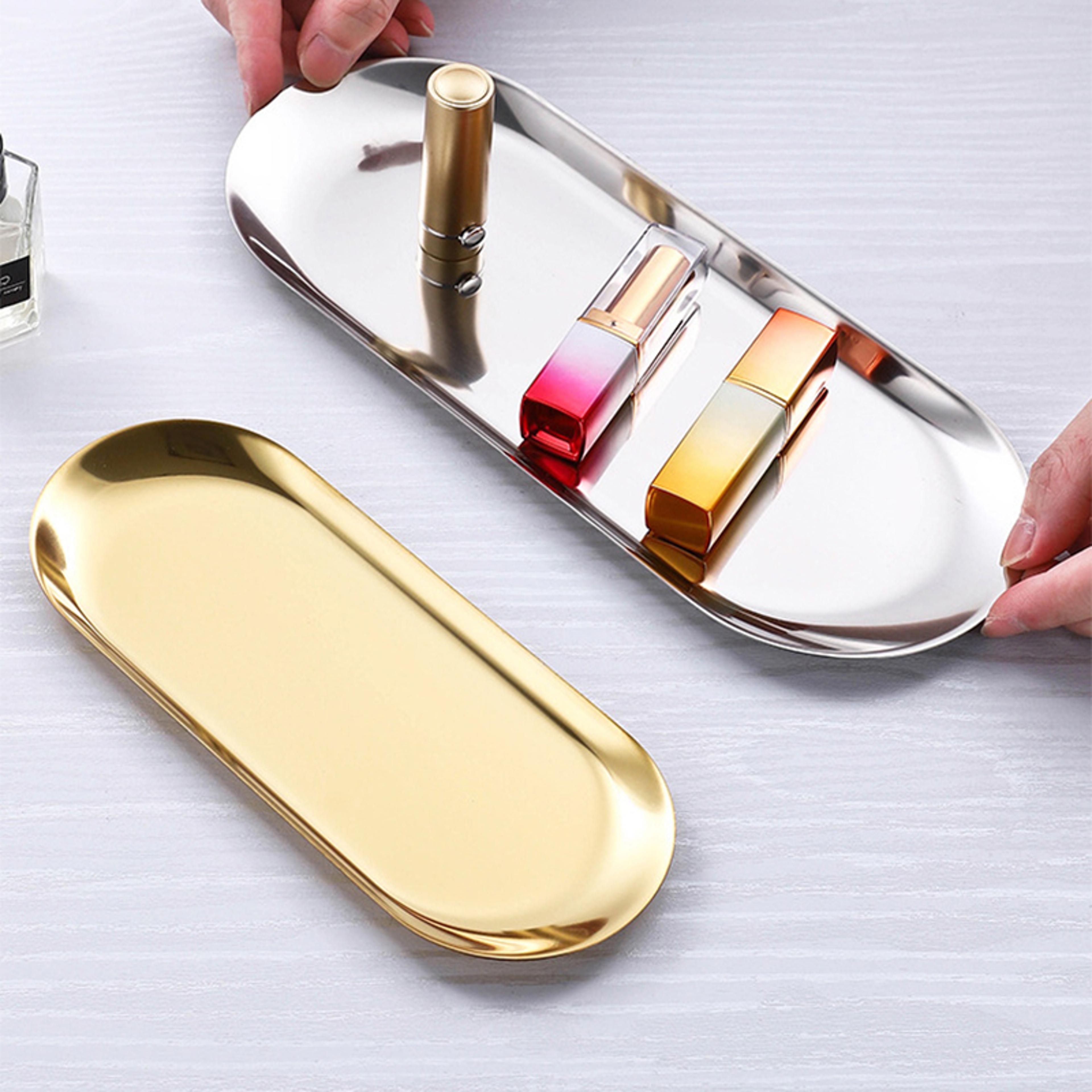 Stainless Steel Cosmetic Storage Tray For Nail Art Tools And Small Accessories 6