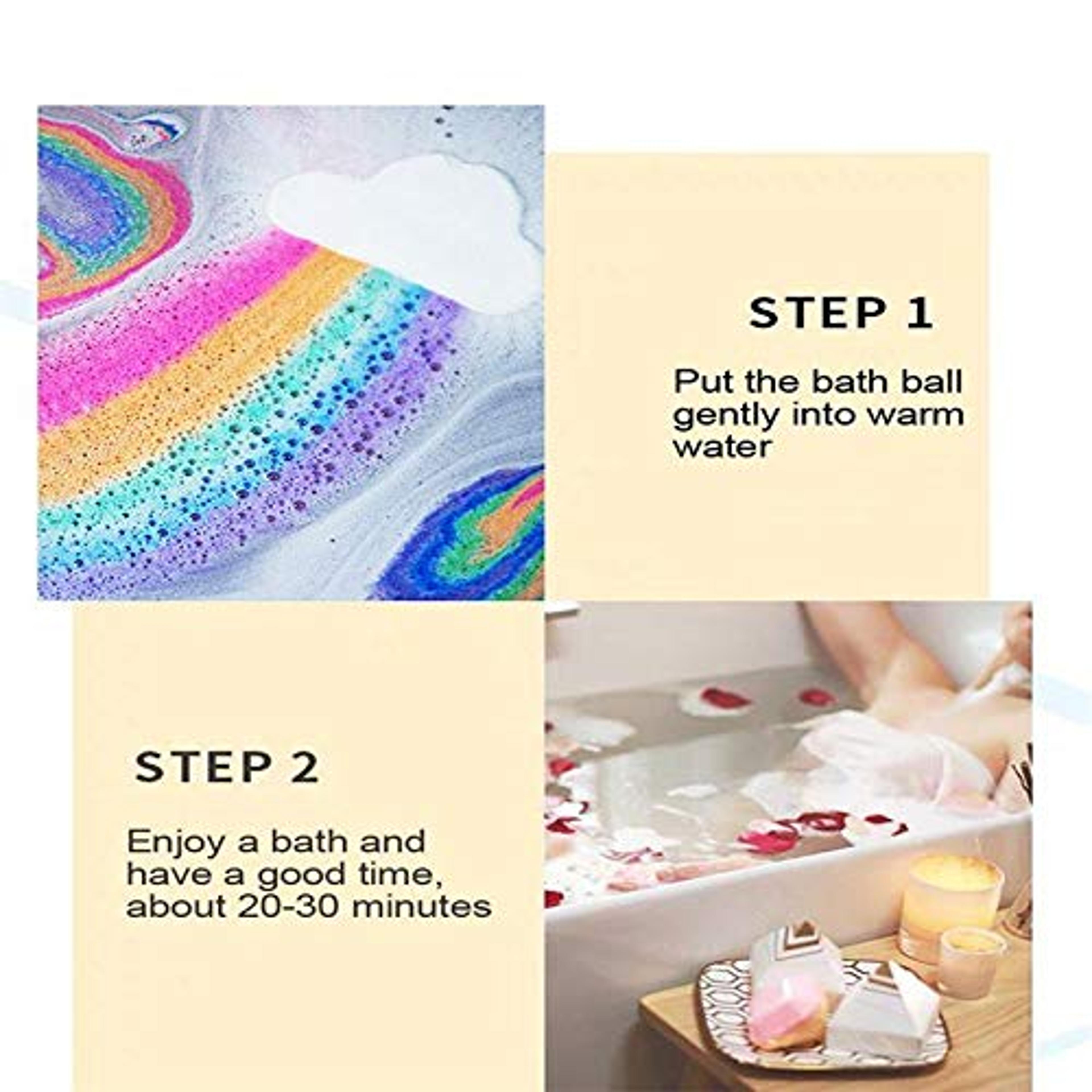 Handmade Rainbow Bath Bomb 63 Oz With Essential And Fragrance Oils 4