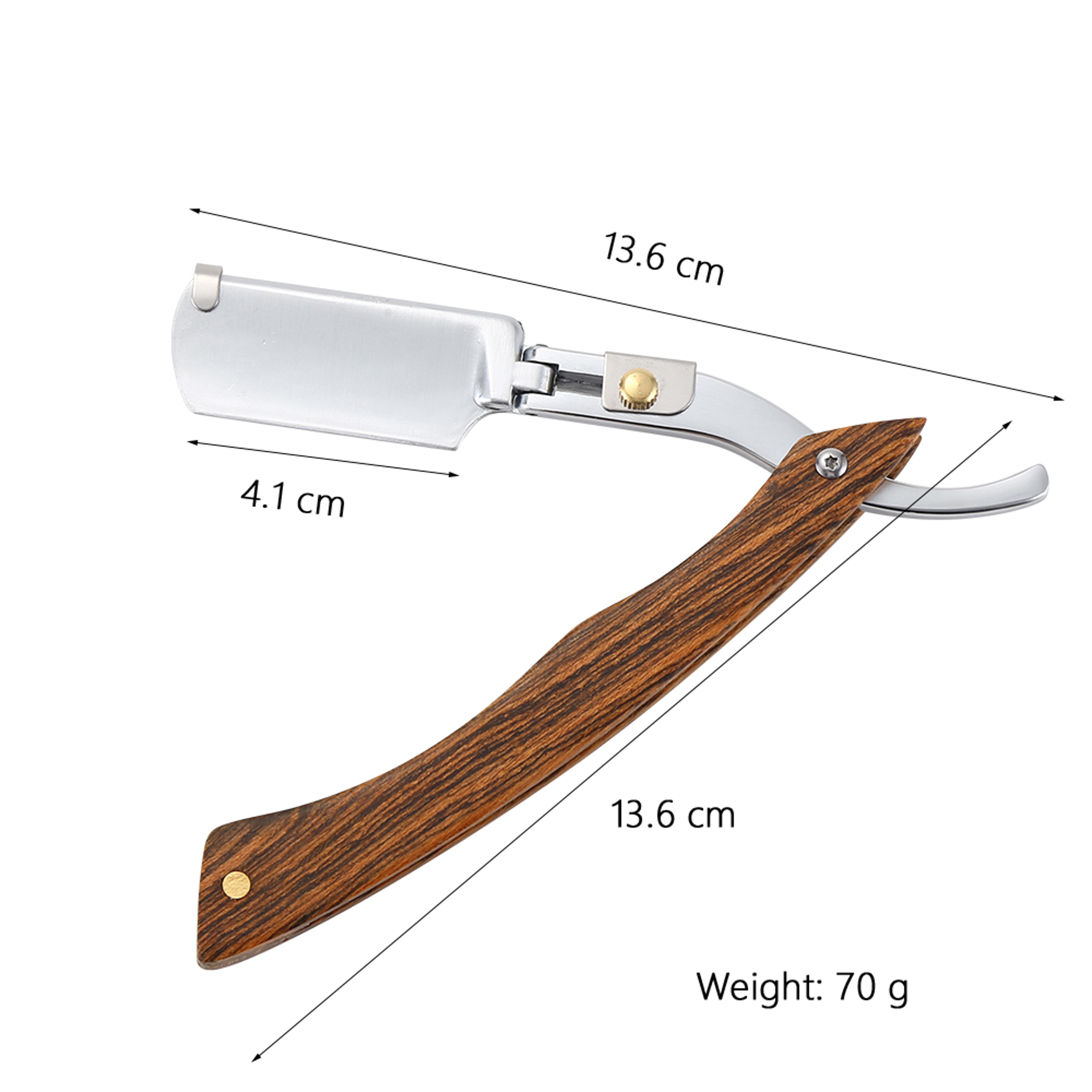Straight Razor For Men With Natural Wood Handle And Double Edge Blade Compatibility 2