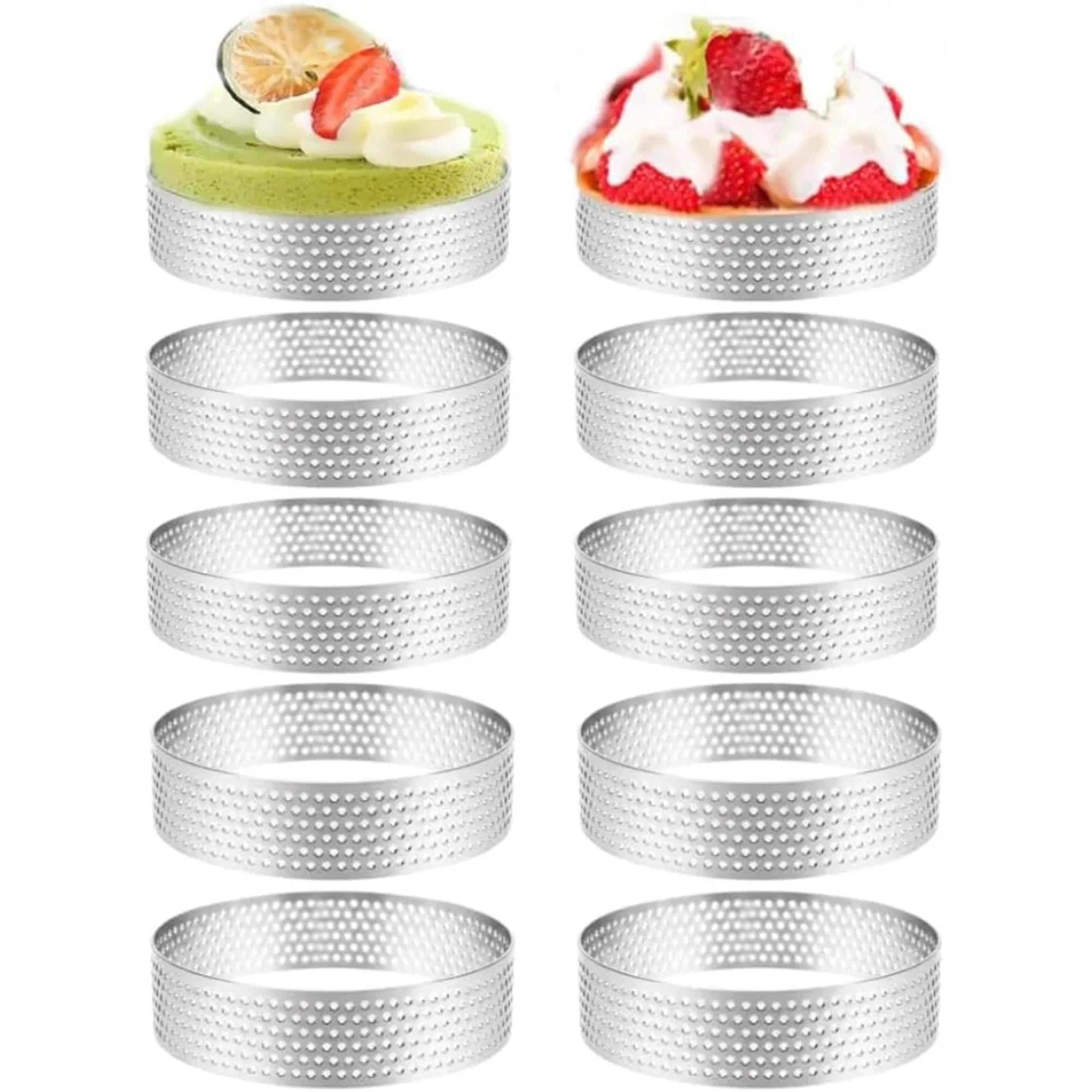 304 stainless steel mousse cake ring mold for tarts pies and quiches