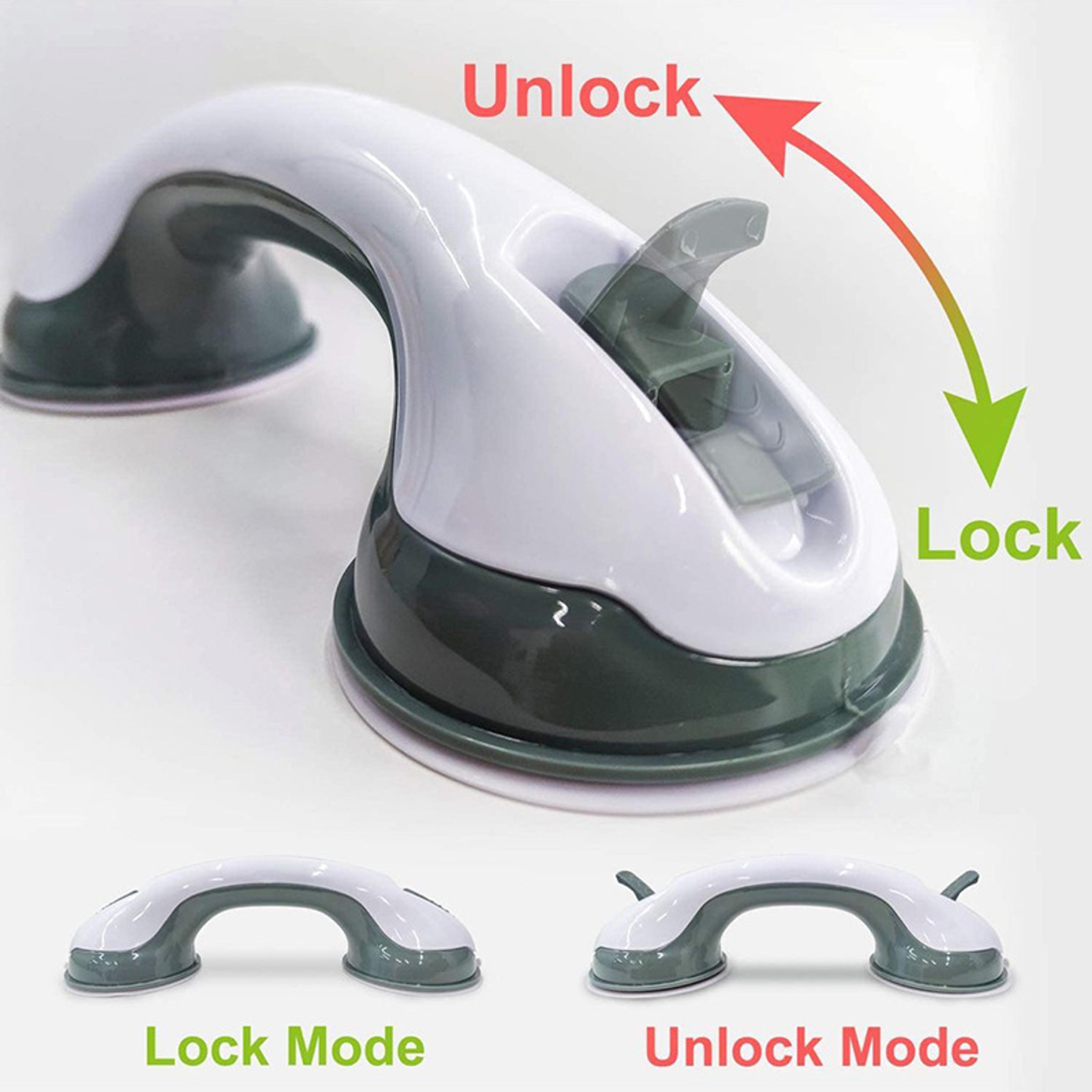 2 Pack Suction Cup Shower Grab Bars With NonSlip Handles For Bathroom Support 2