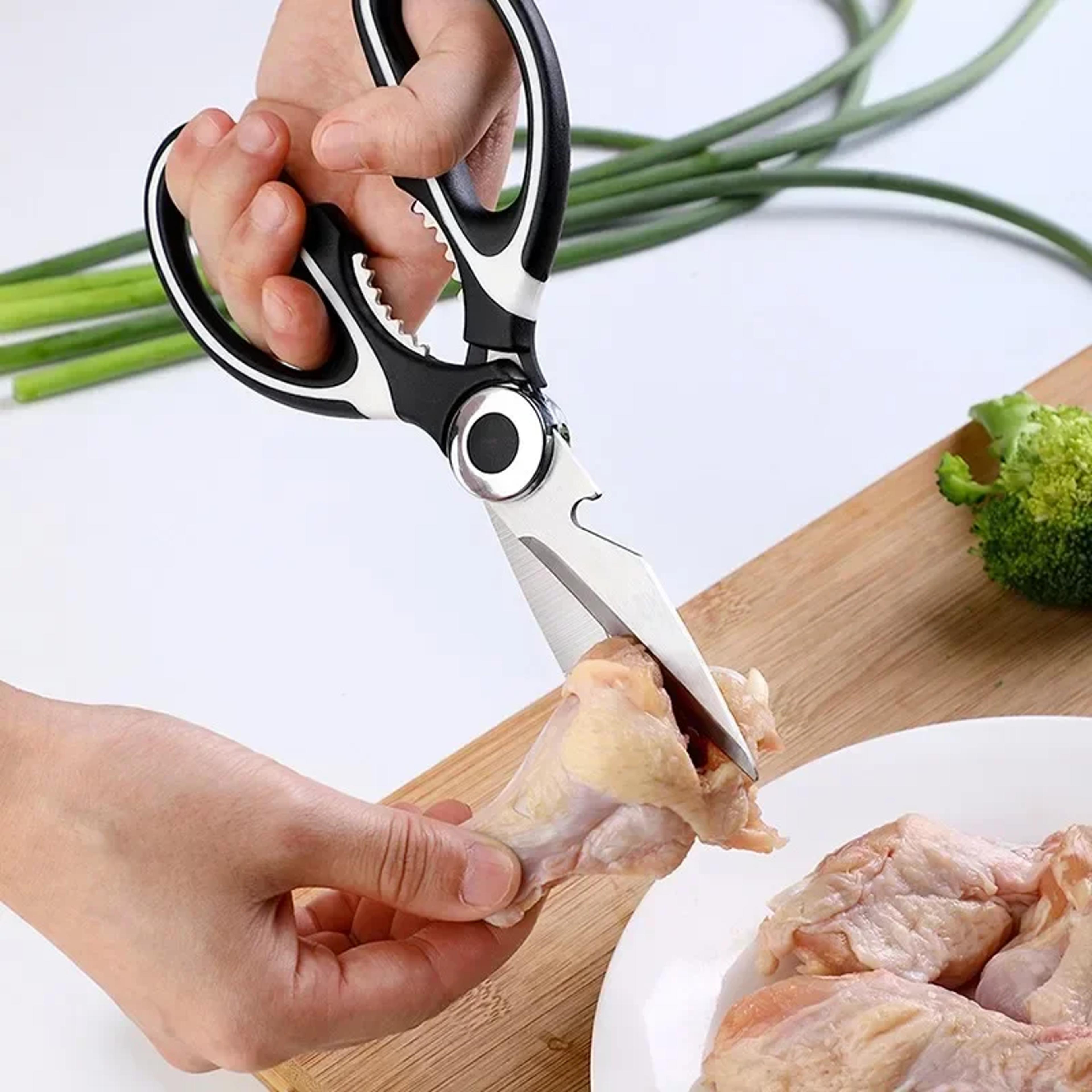 Multifunctional Stainless Steel Kitchen Scissors With Plastic Handles For Meat And Vegetables 3