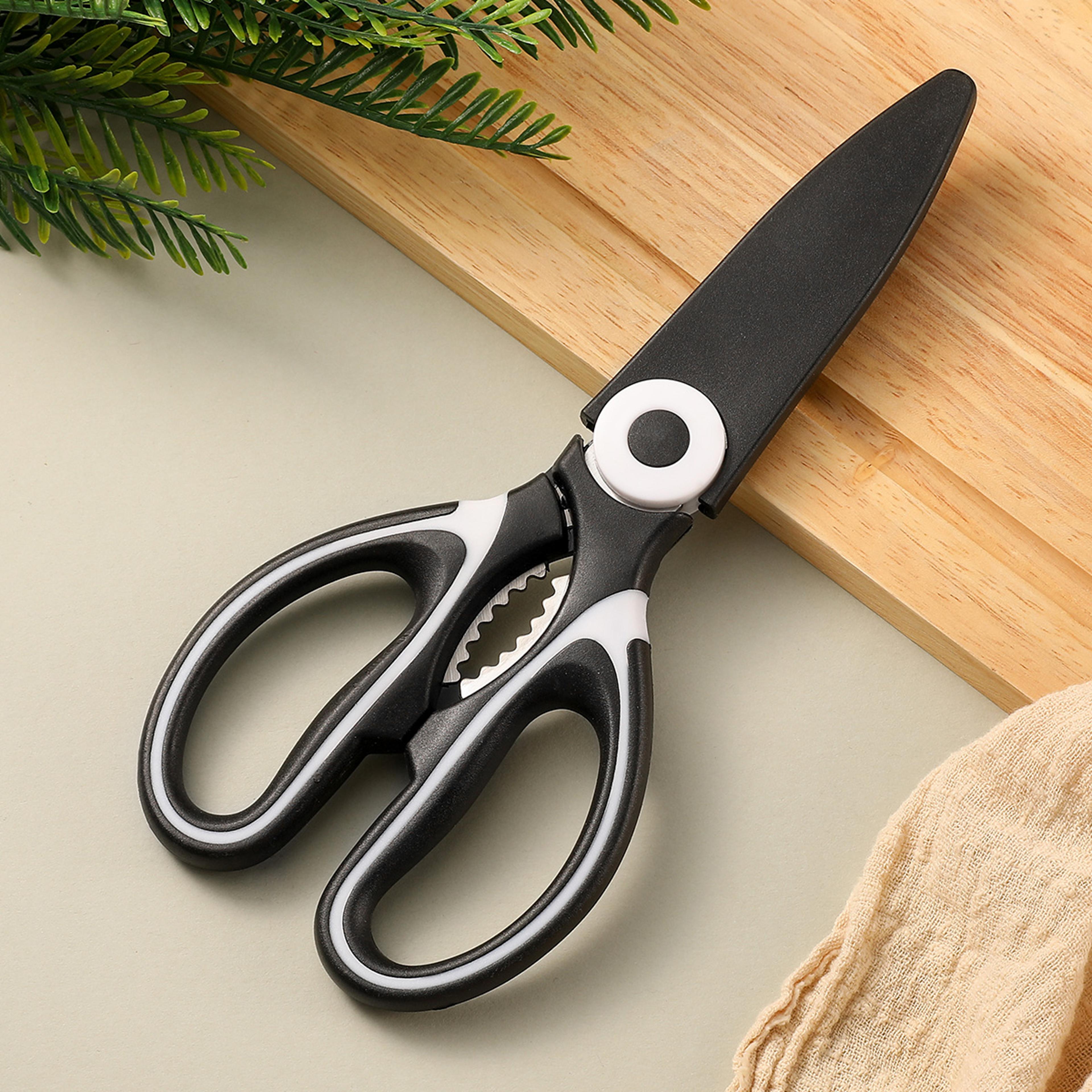 Multifunctional Stainless Steel Kitchen Scissors With Plastic Handles For Meat And Vegetables 0