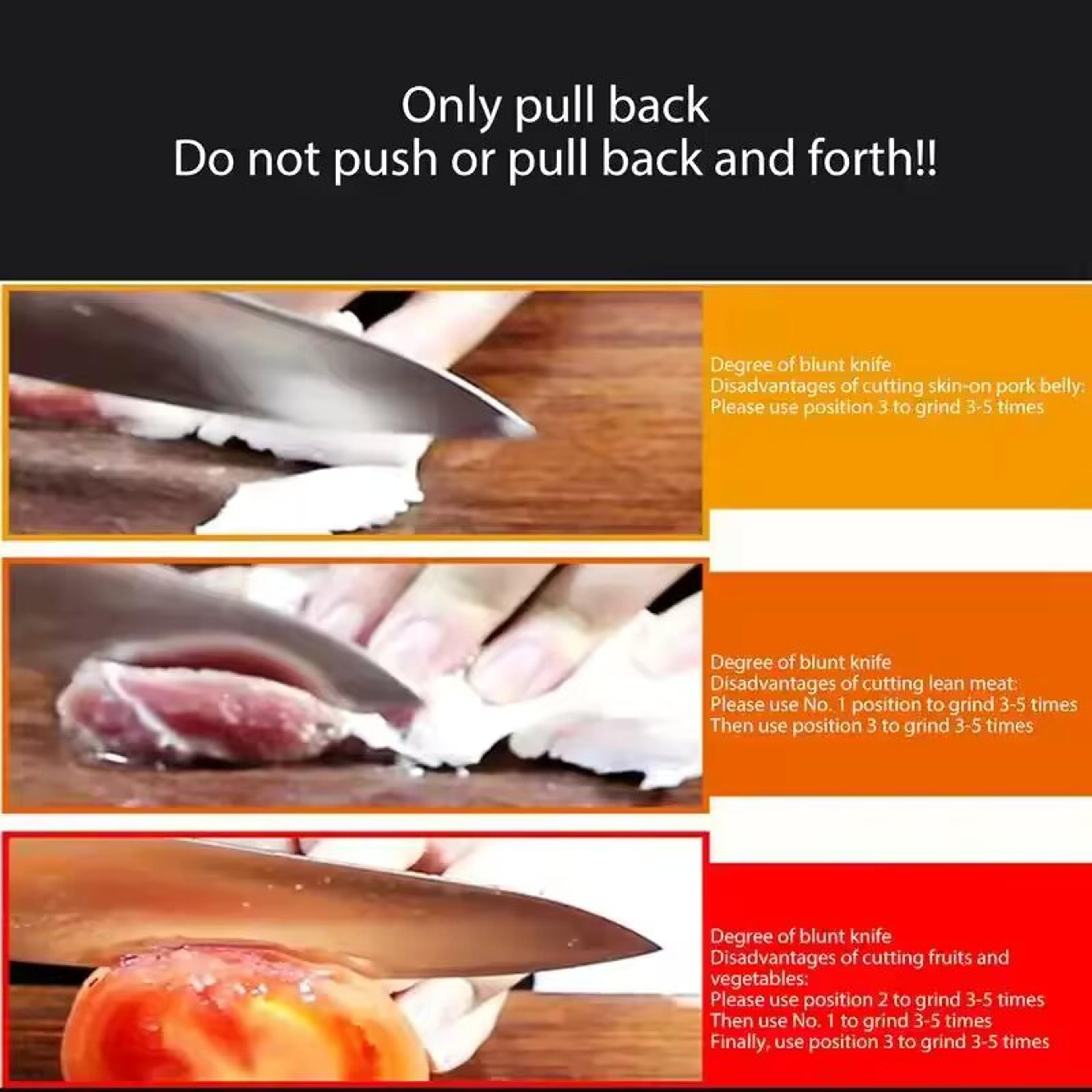 Multifunctional Kitchen Knife Sharpener With 4 Sharpening Segments And NonSlip Base 3