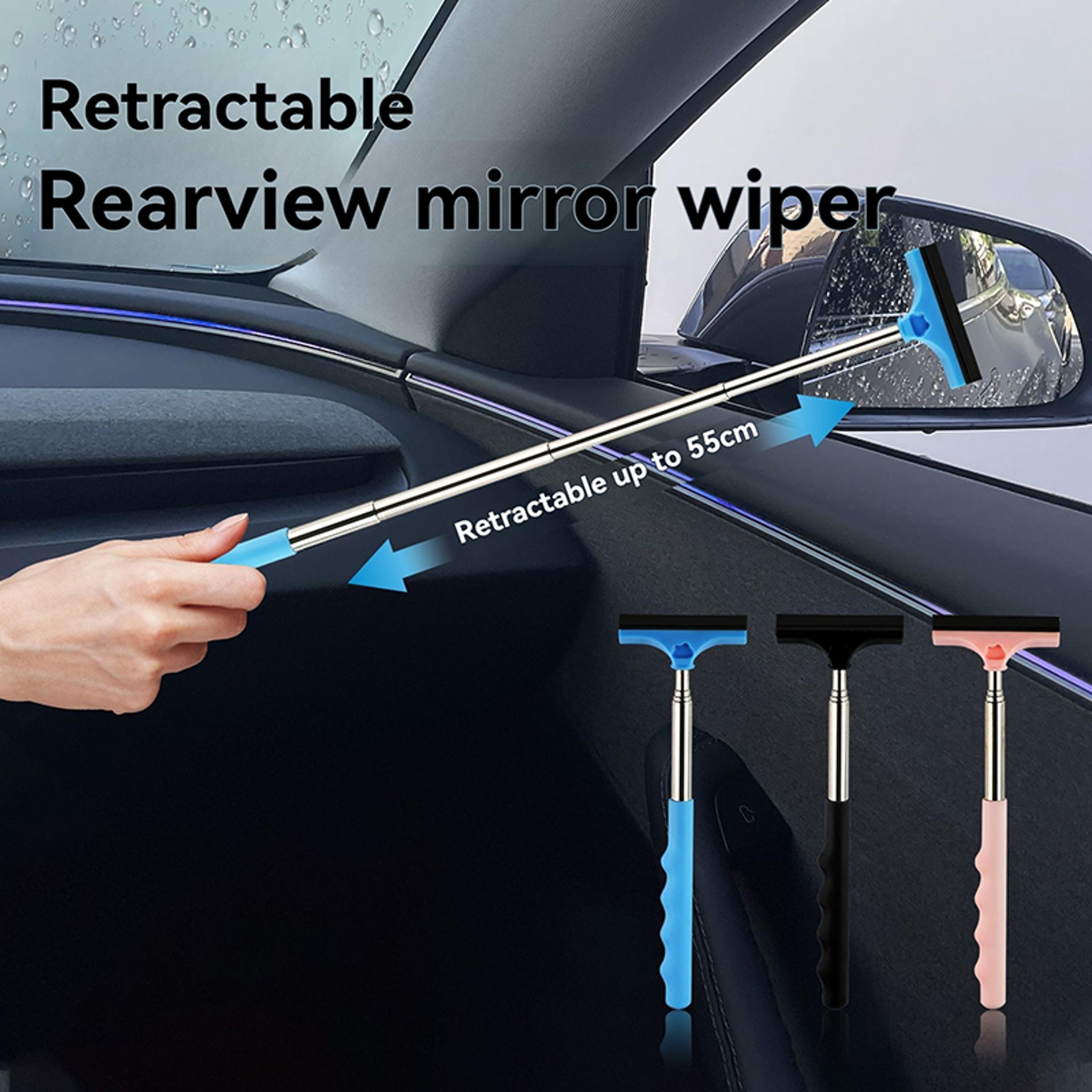 Portable Retractable Car Rearview Mirror Wiper With Stainless Steel Design 1
