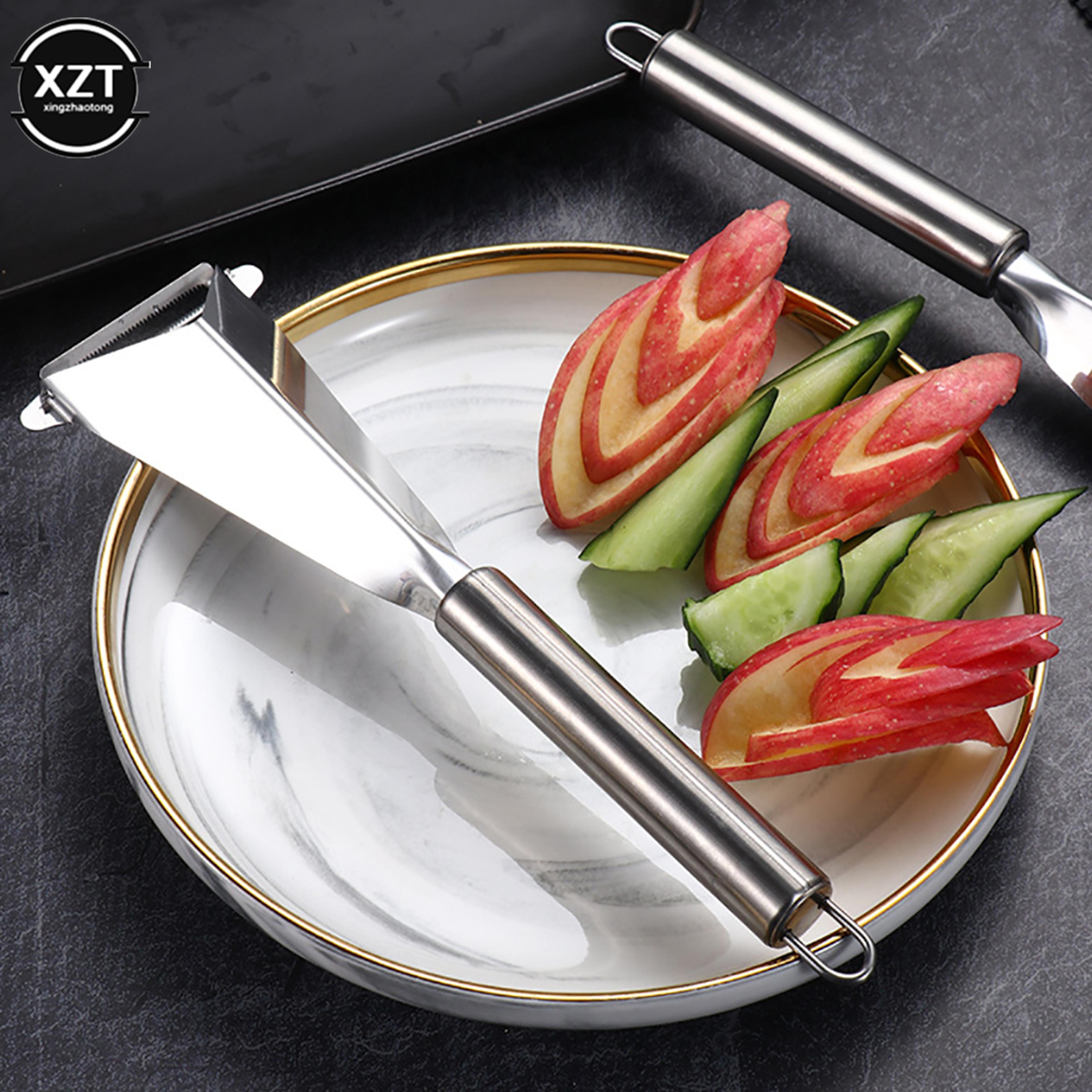 Stainless Steel Fruit Carving Knife  Triangular Vegetable Slicer With AntiSlip Grip 3