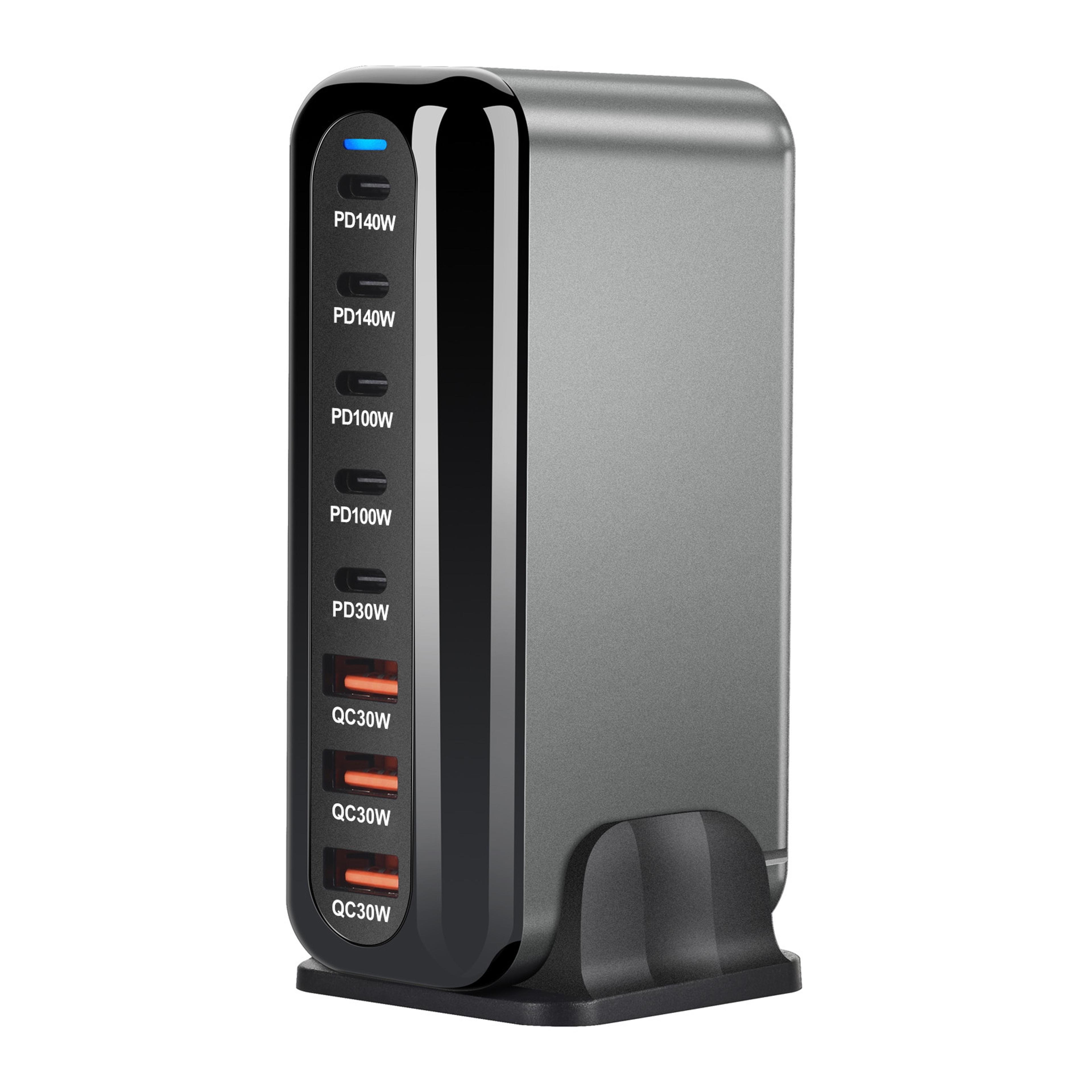 140W GaN USBC Fast Charging Station With 8 Ports And USB Power Delivery 2