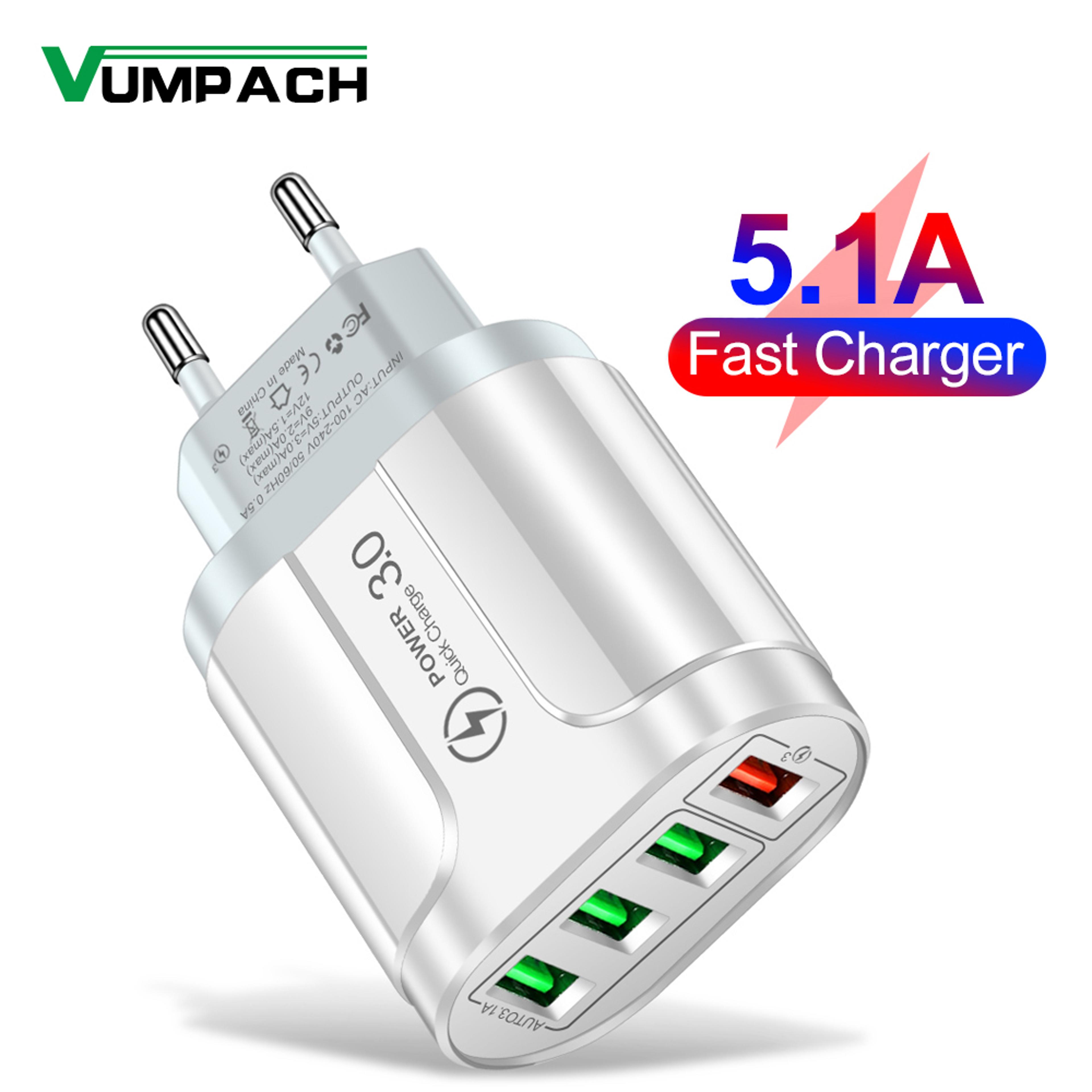 4Port USB Fast Wall Charger 45W With Qualcomm Quick Charge For Smartphones 1