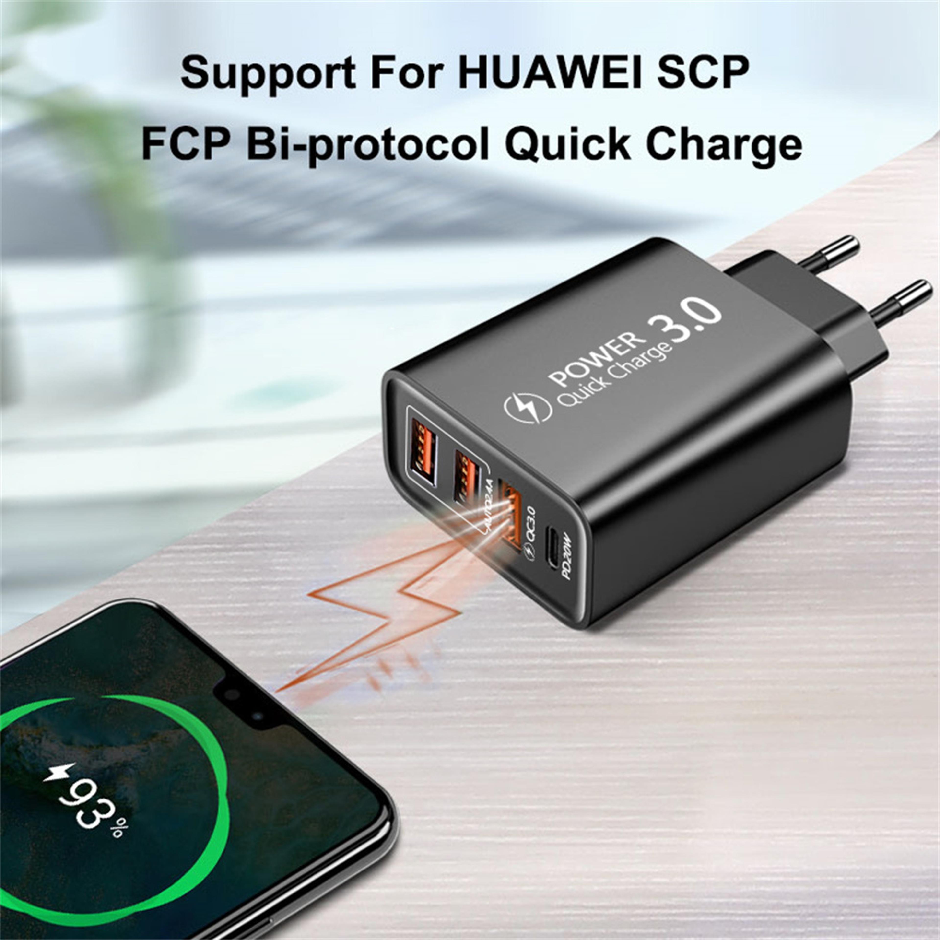 60W USBC Fast Charging Wall Charger With USBA Port And PD Support 3