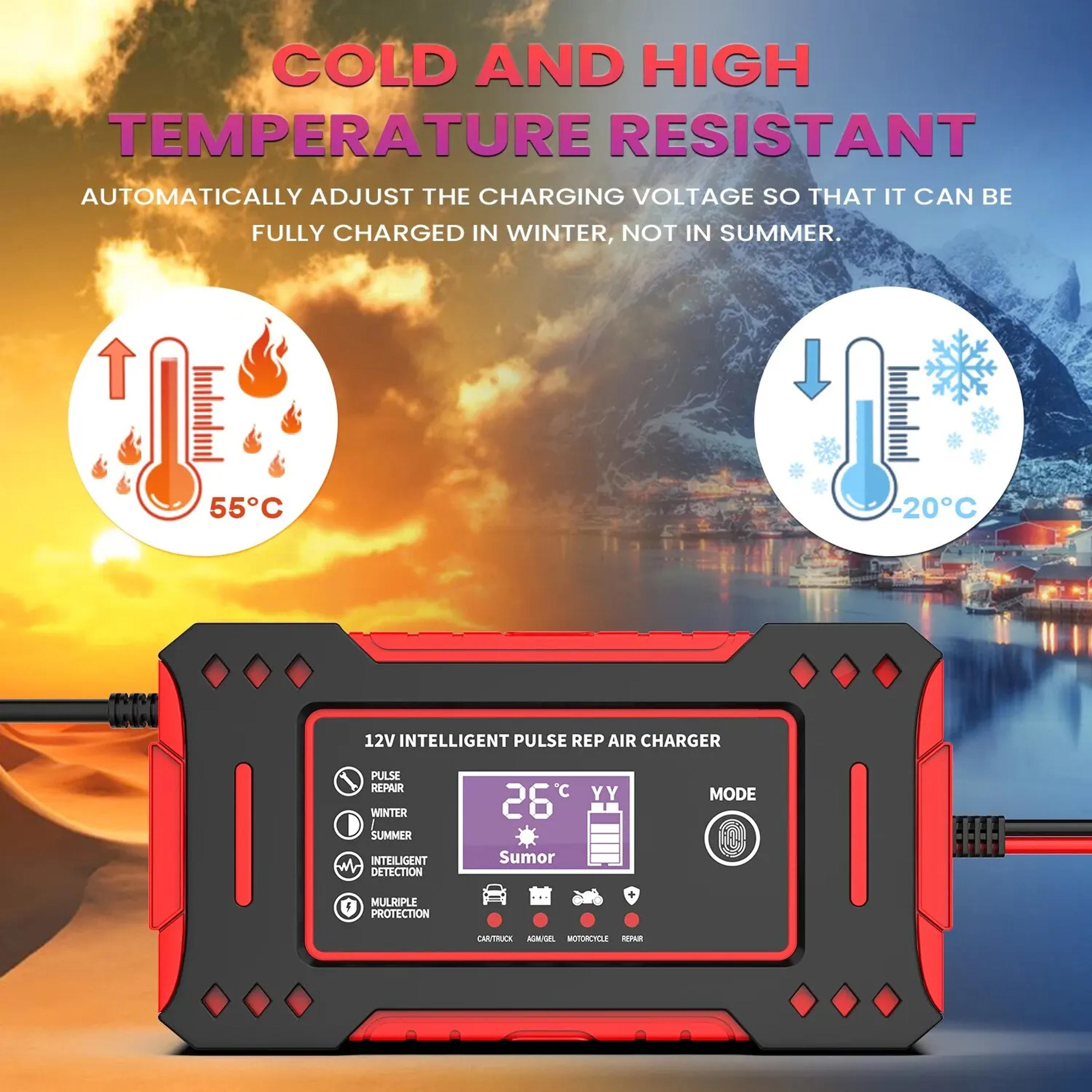 12V 6A Smart Car Battery Charger With LCD Display For LeadAcid Batteries 2