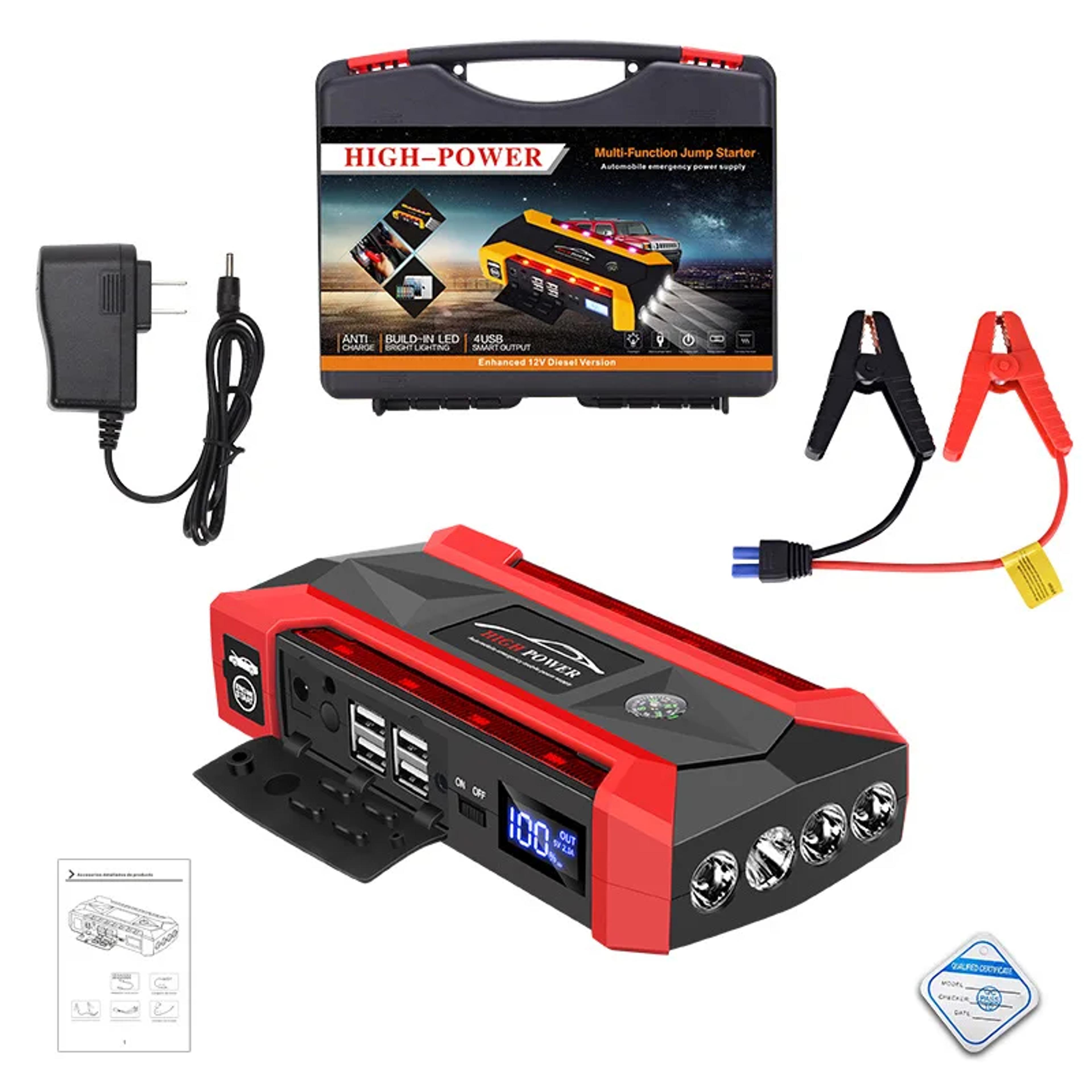 5000A Portable Car Jump Starter  12V Battery Booster With USB Charging 7