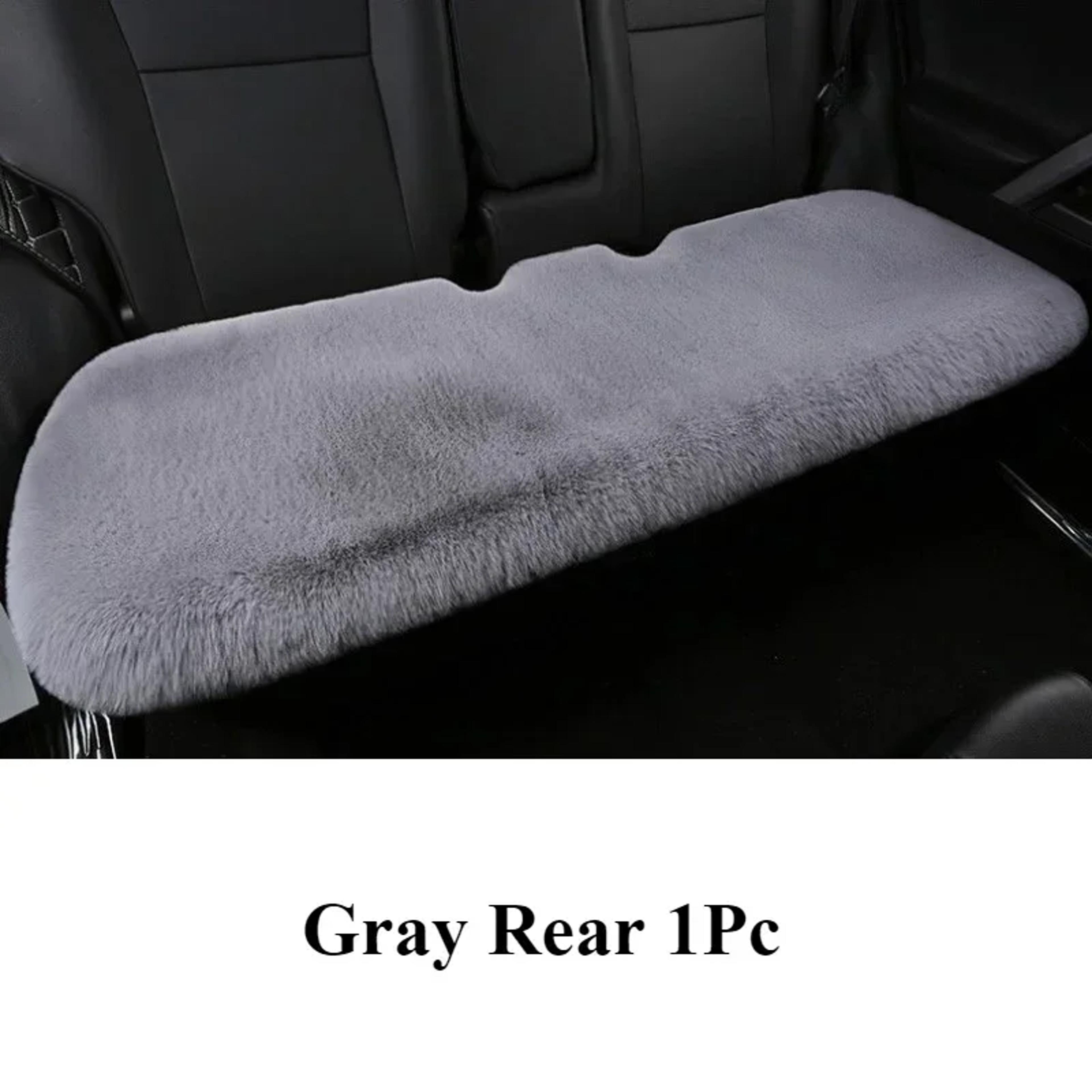 Plush Car Seat Cushion  Thickened Faux Fur Winter Seat Pad With Foam Filling 6
