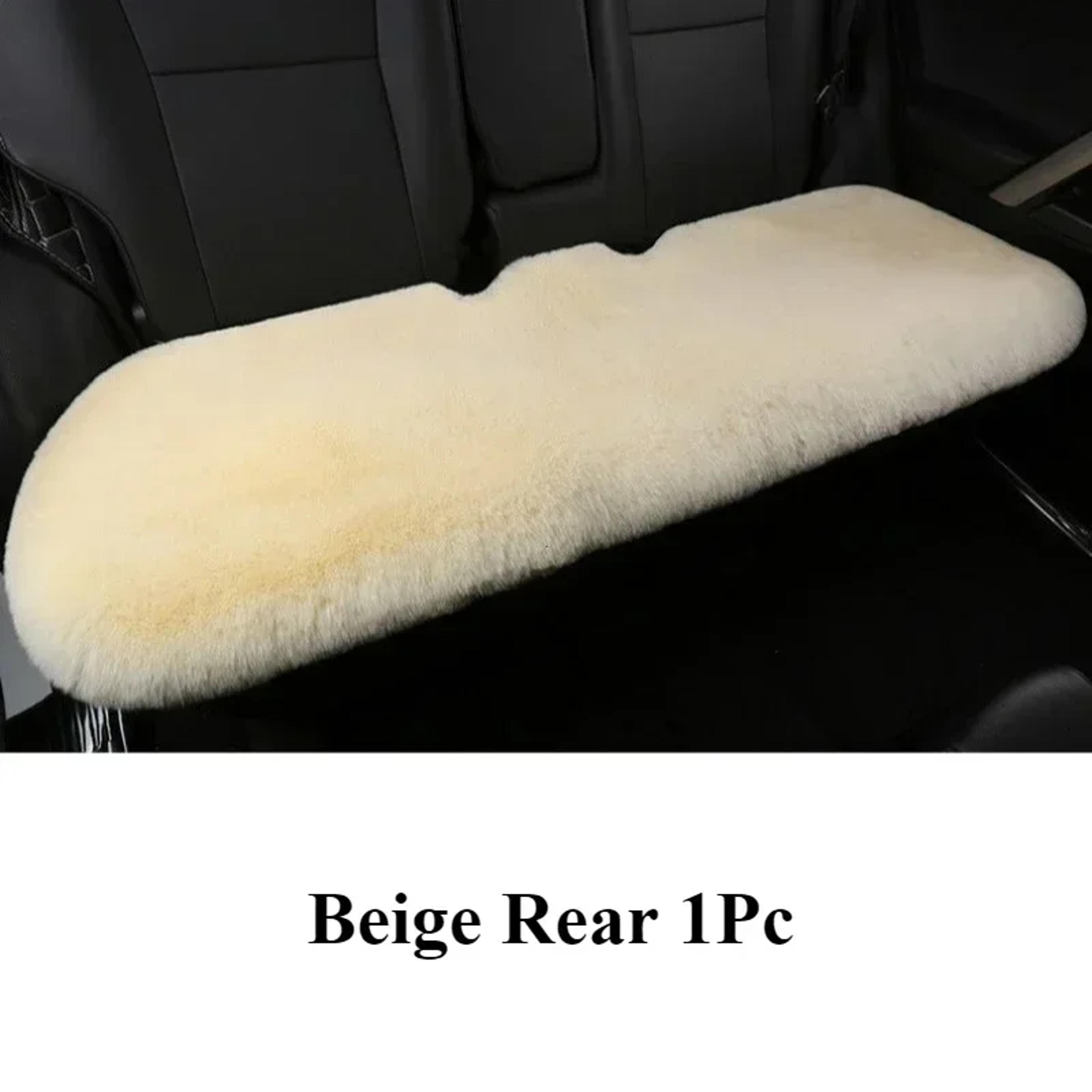Plush Car Seat Cushion  Thickened Faux Fur Winter Seat Pad With Foam Filling 8