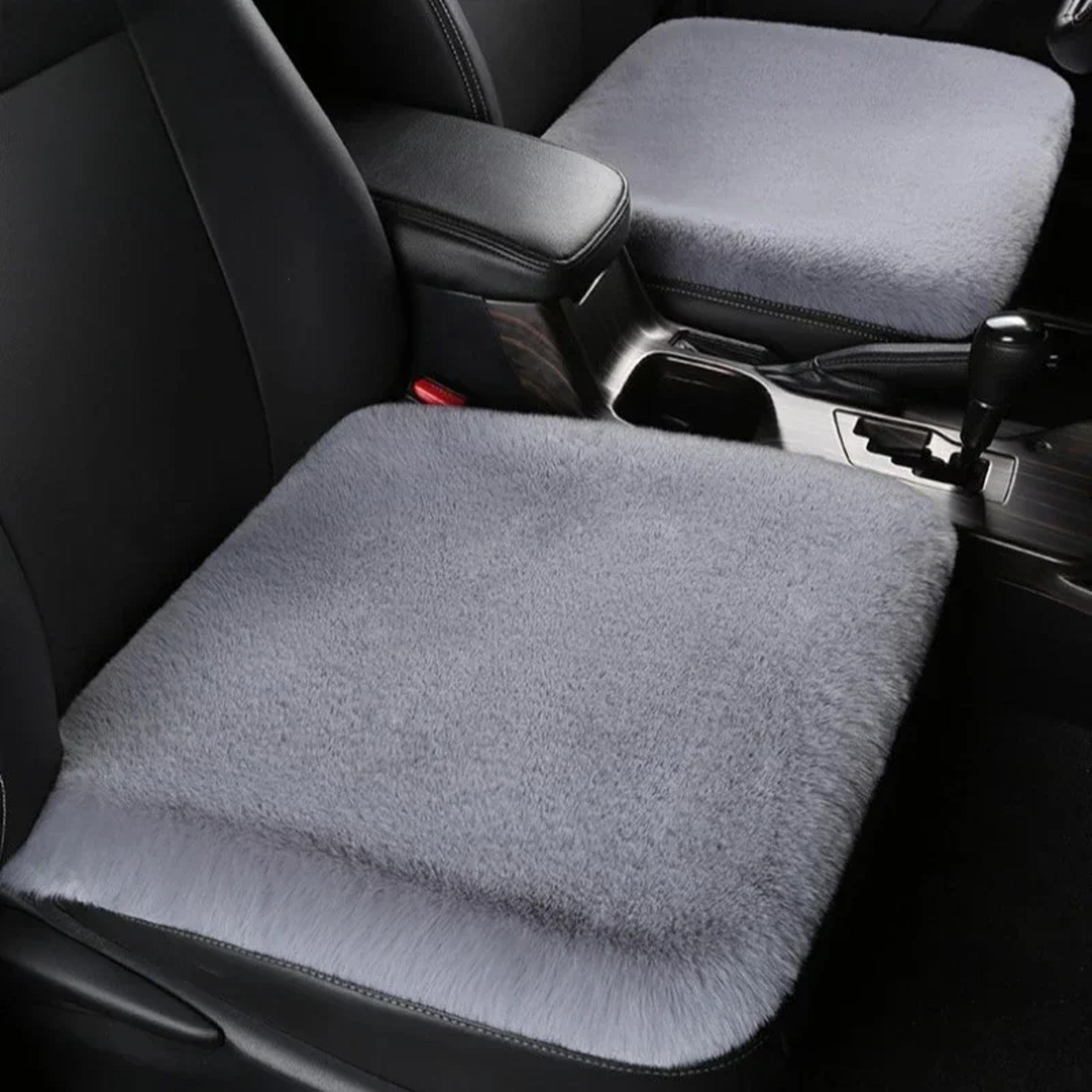 Plush Car Seat Cushion  Thickened Faux Fur Winter Seat Pad With Foam Filling 9