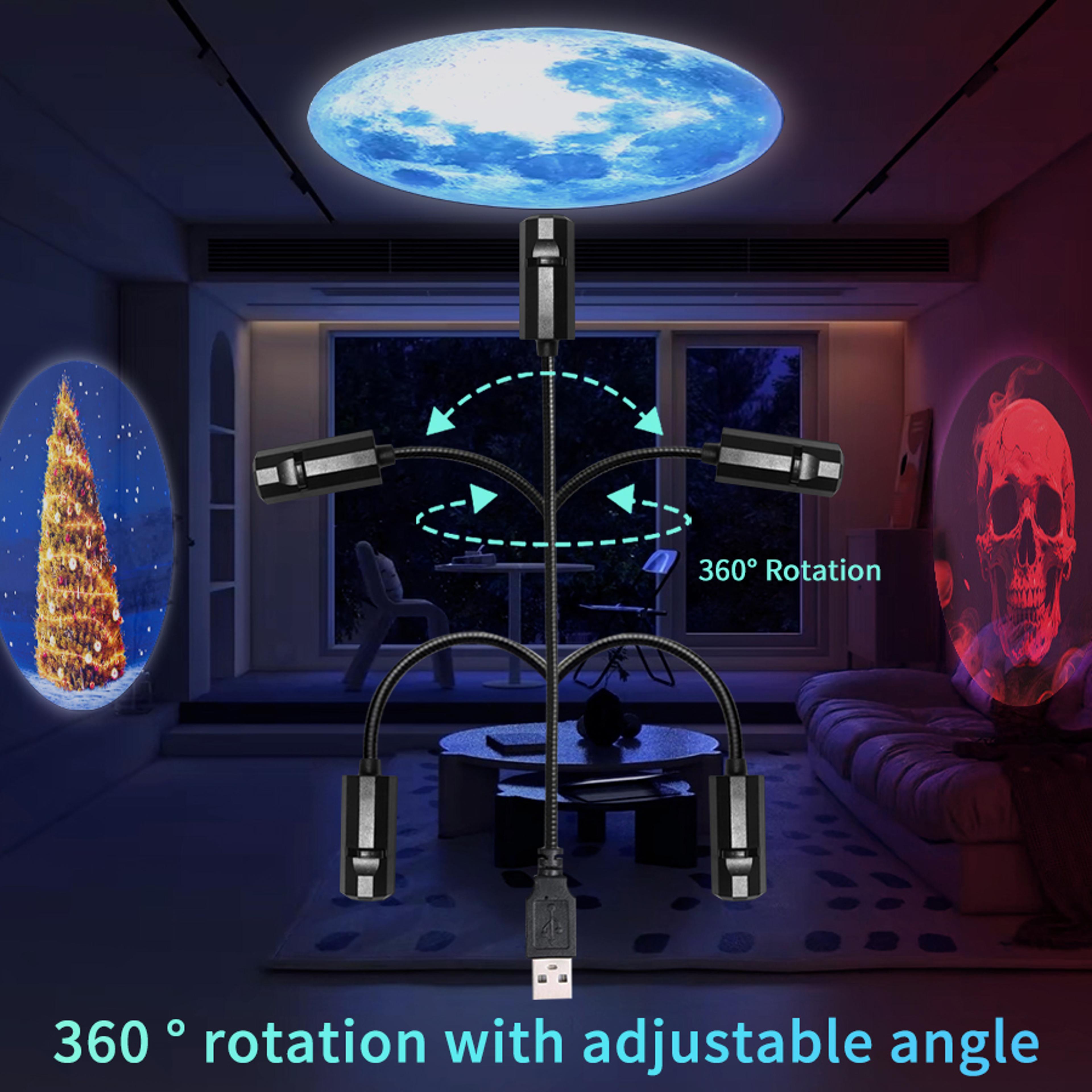 USB LED Projector Night Light  Christmas Halloween And Planet Wall Projection Lamp 5