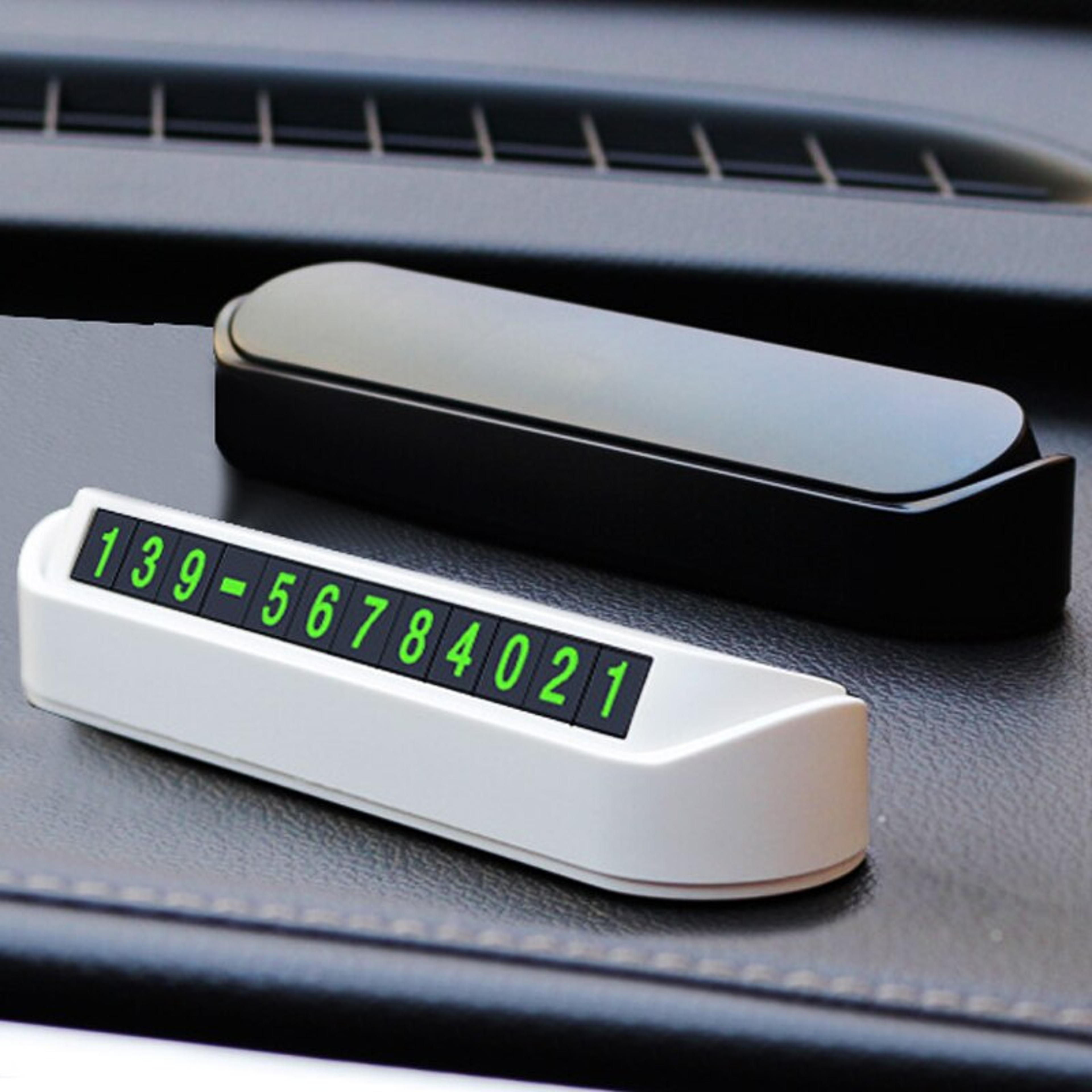 Car Temporary Parking Phone Number Card  Compact Dashboard Contact Display 1