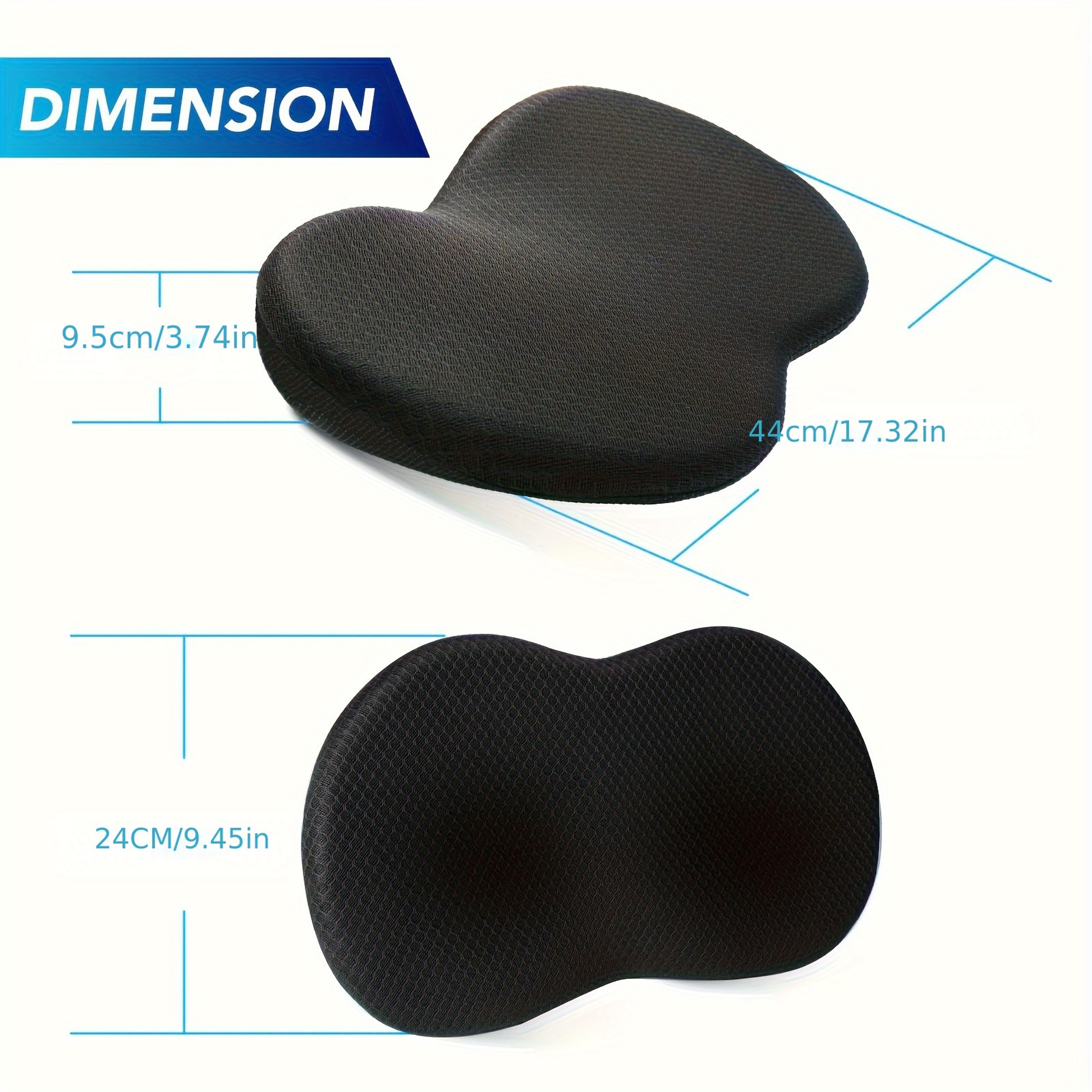 Memory Foam Car Lumbar Support Pillow  Lower Back Cushion For Driving Comfort 2