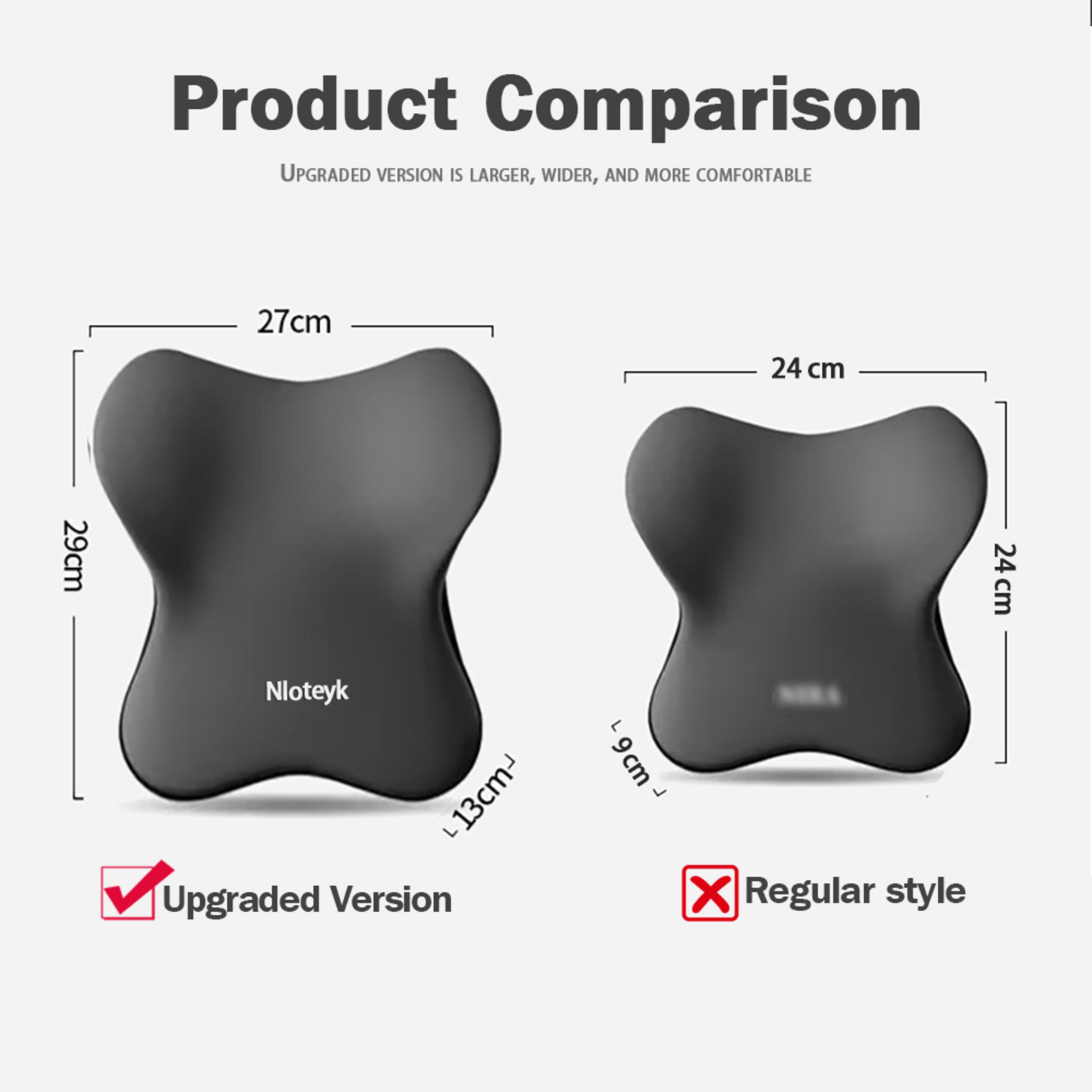 Car Lumbar Support Cushion And Neck Pillow  Soft Synthetic Fiber Headrest For Driving Comfort 5