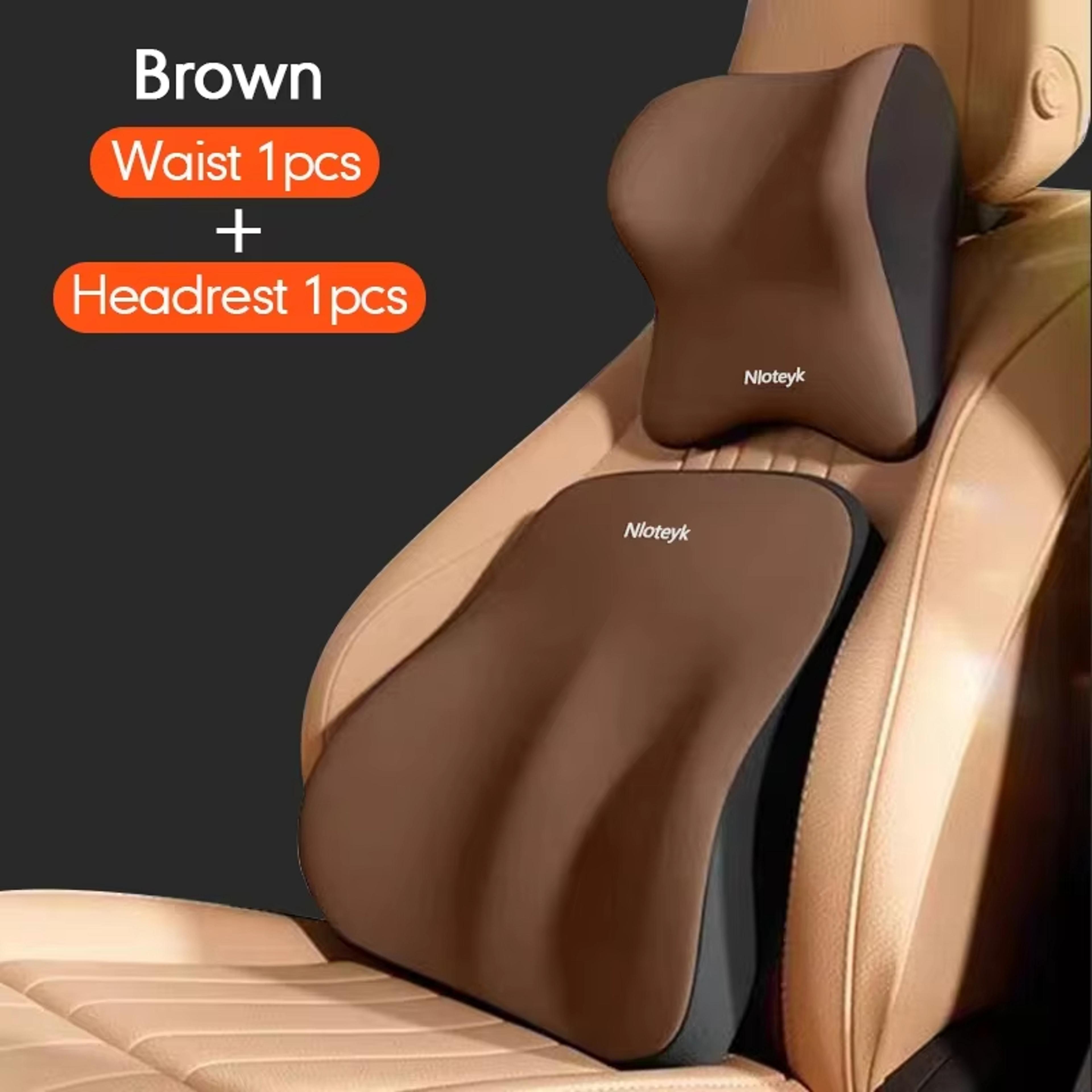 Car Lumbar Support Cushion And Neck Pillow  Soft Synthetic Fiber Headrest For Driving Comfort 11