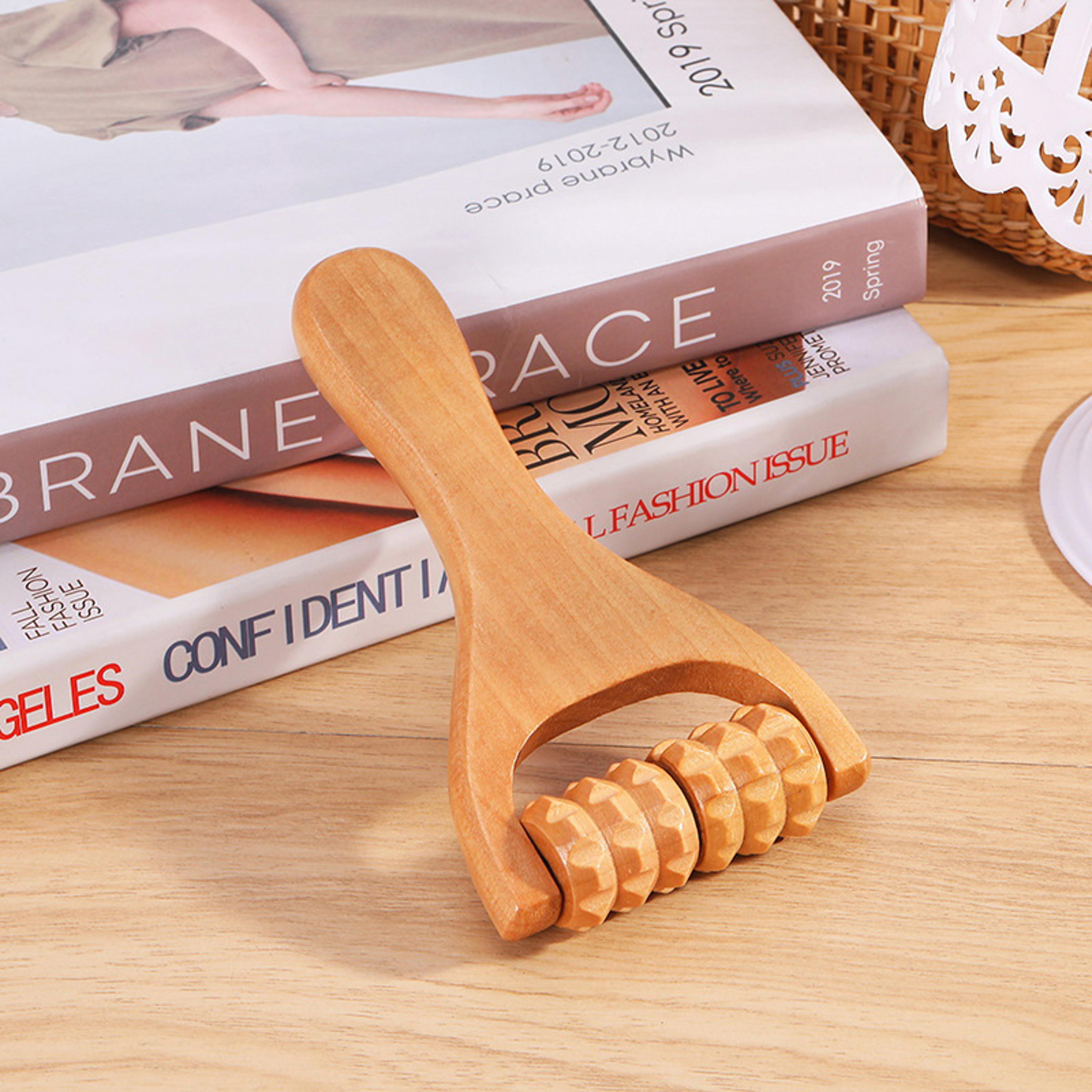 Wooden Roller Massager  Manual Massage Tool For Neck Shoulders Legs And Feet 3