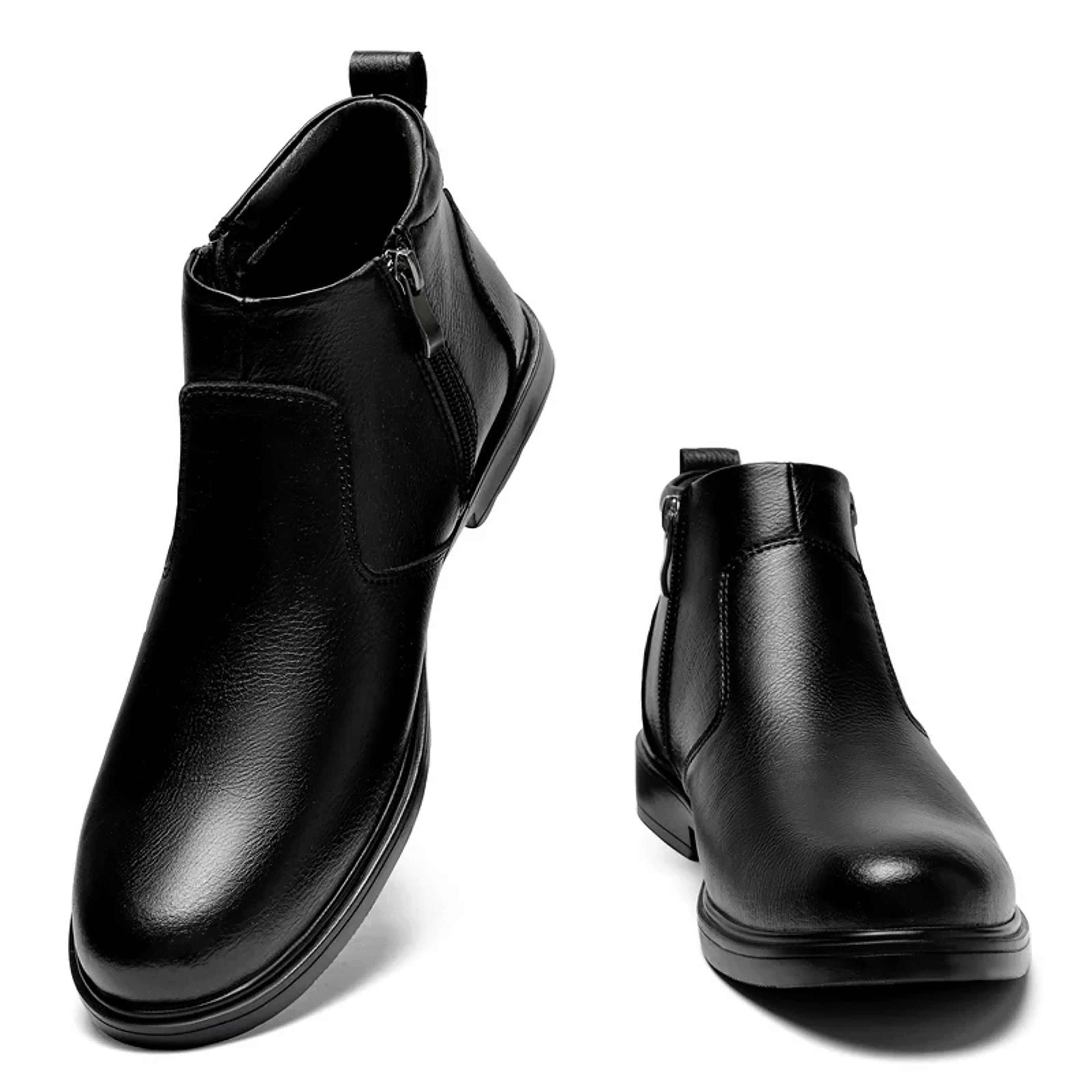 Mens Genuine Leather Brogue Ankle Boots With Plush Lining And LaceUp Closure 1