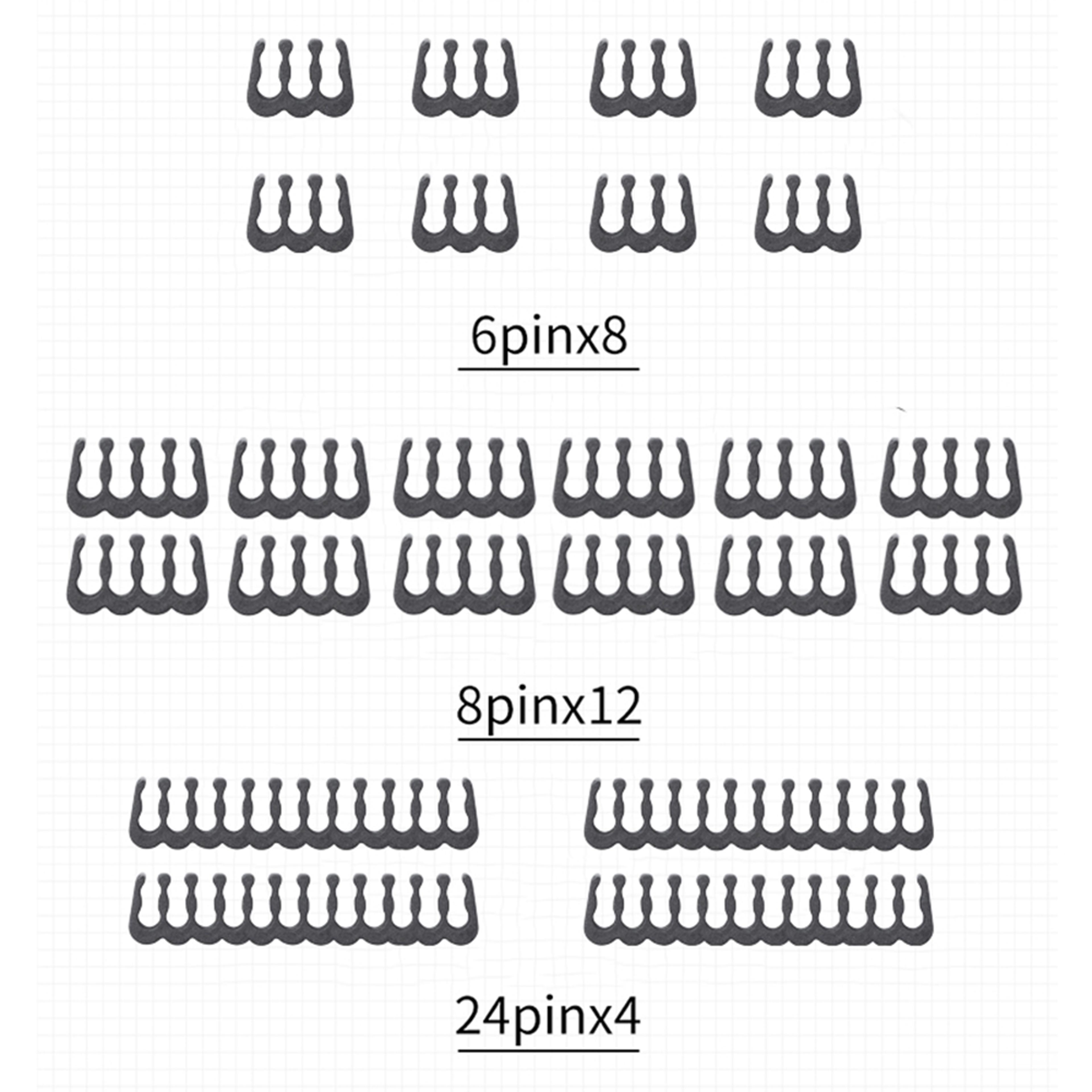 24Piece PC Cable Comb Clips Set  Sleeved Cable Organizer For ATX And CPU Wires 6
