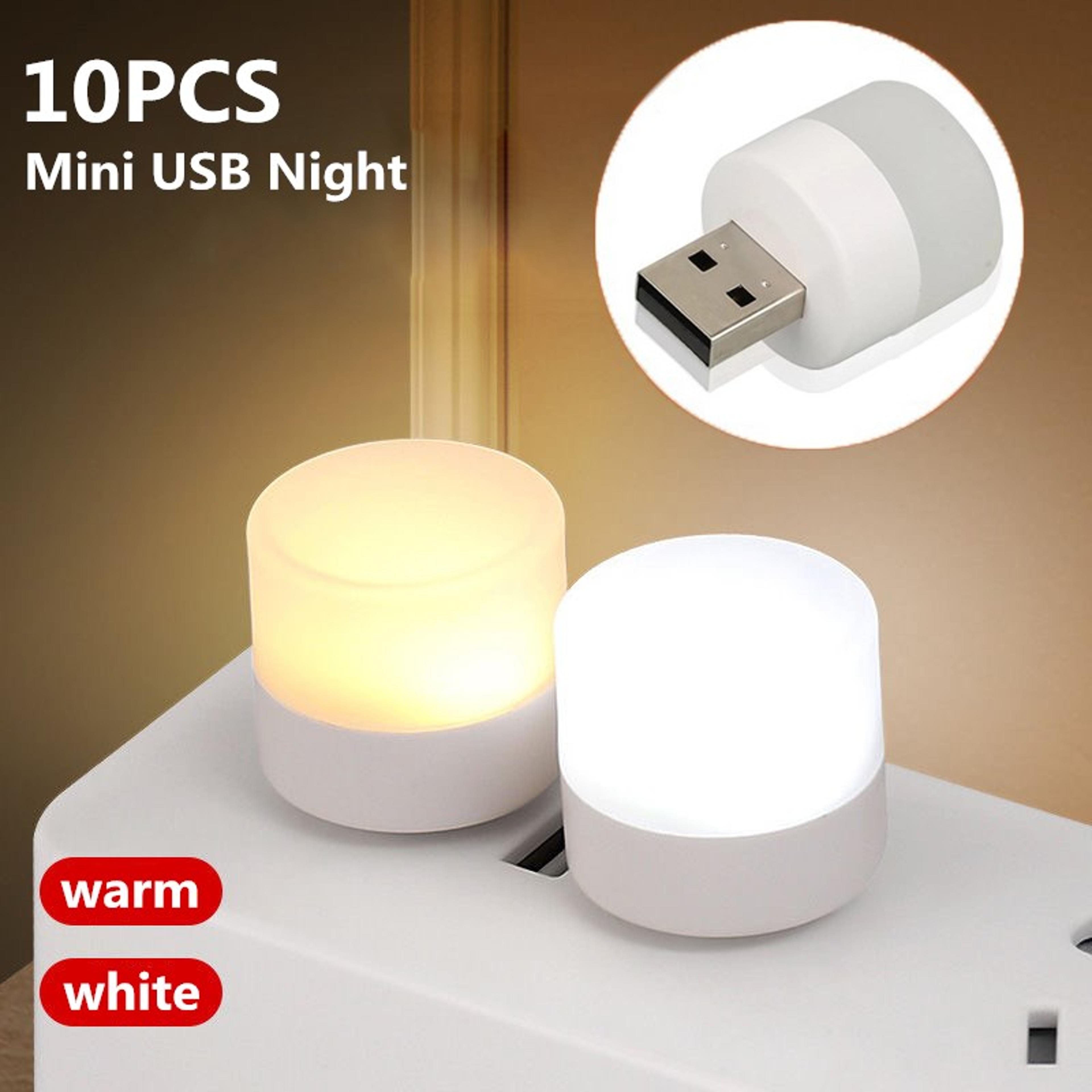 Mini USB LED Night Light  Portable PlugIn Reading Lamp In Warm White Or White 1