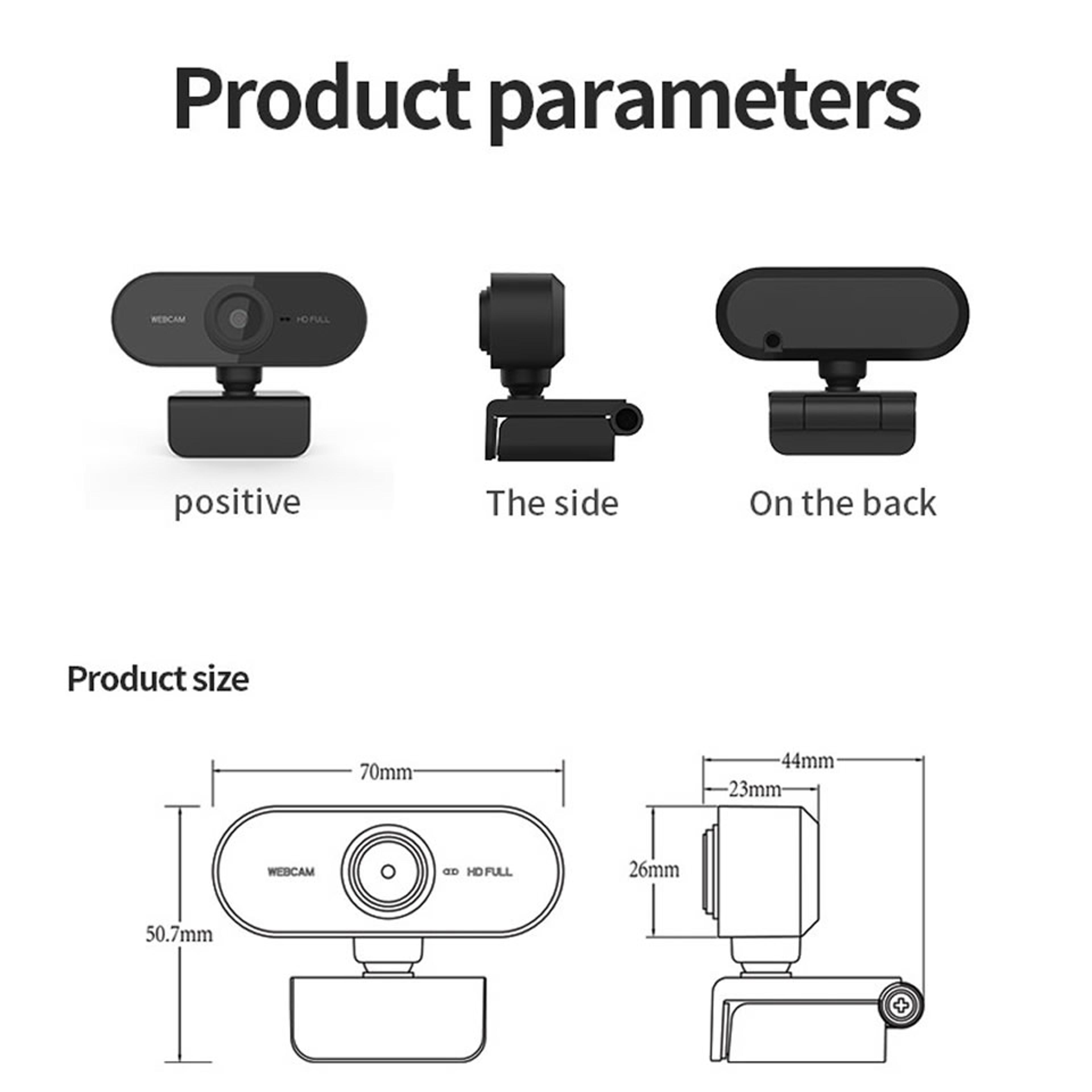 1080P HD USB Webcam With BuiltIn Microphone For Laptop And Desktop Video Calls 5