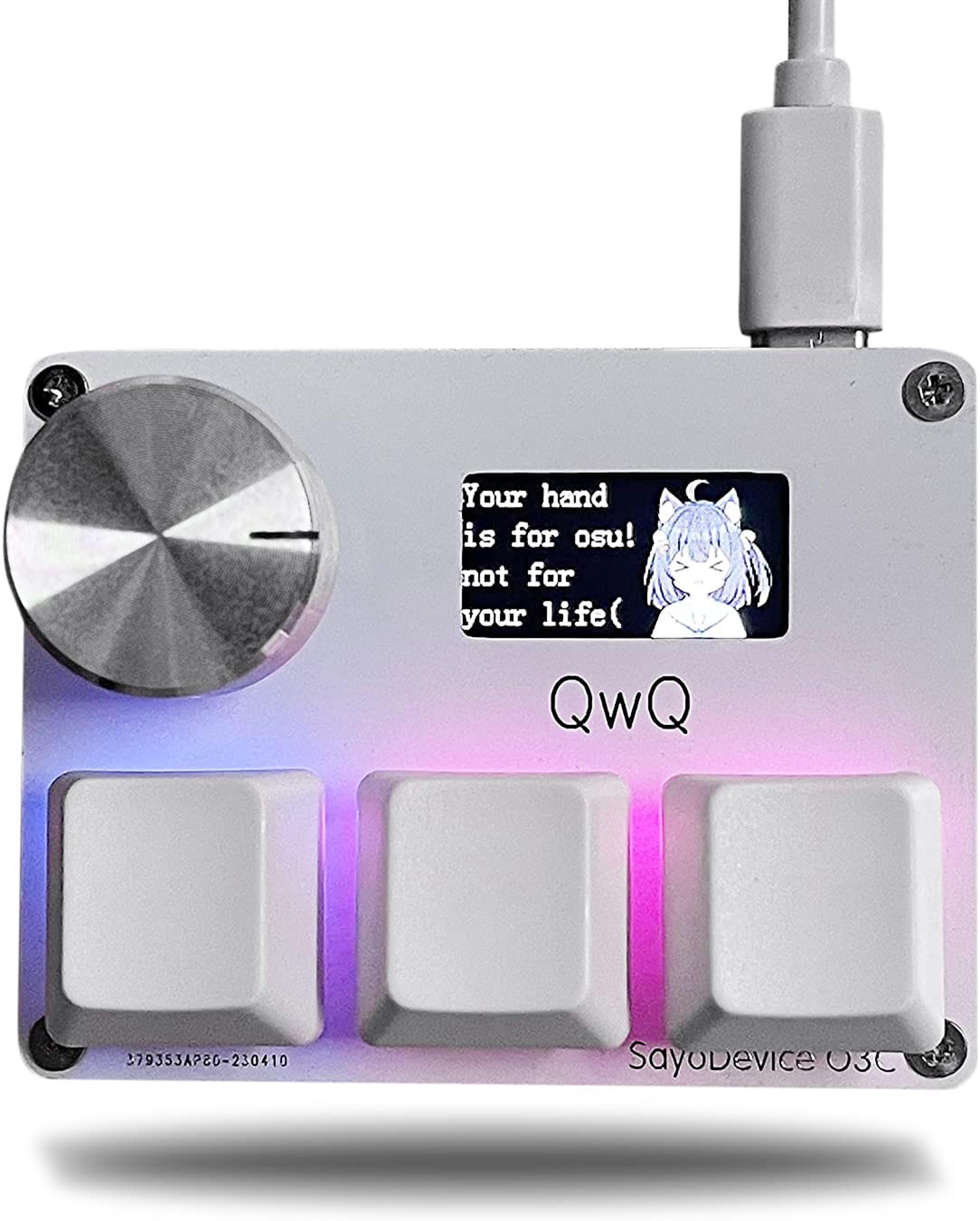 mini gaming keyboard with rapid trigger hall switches rgb backlight and usb connection