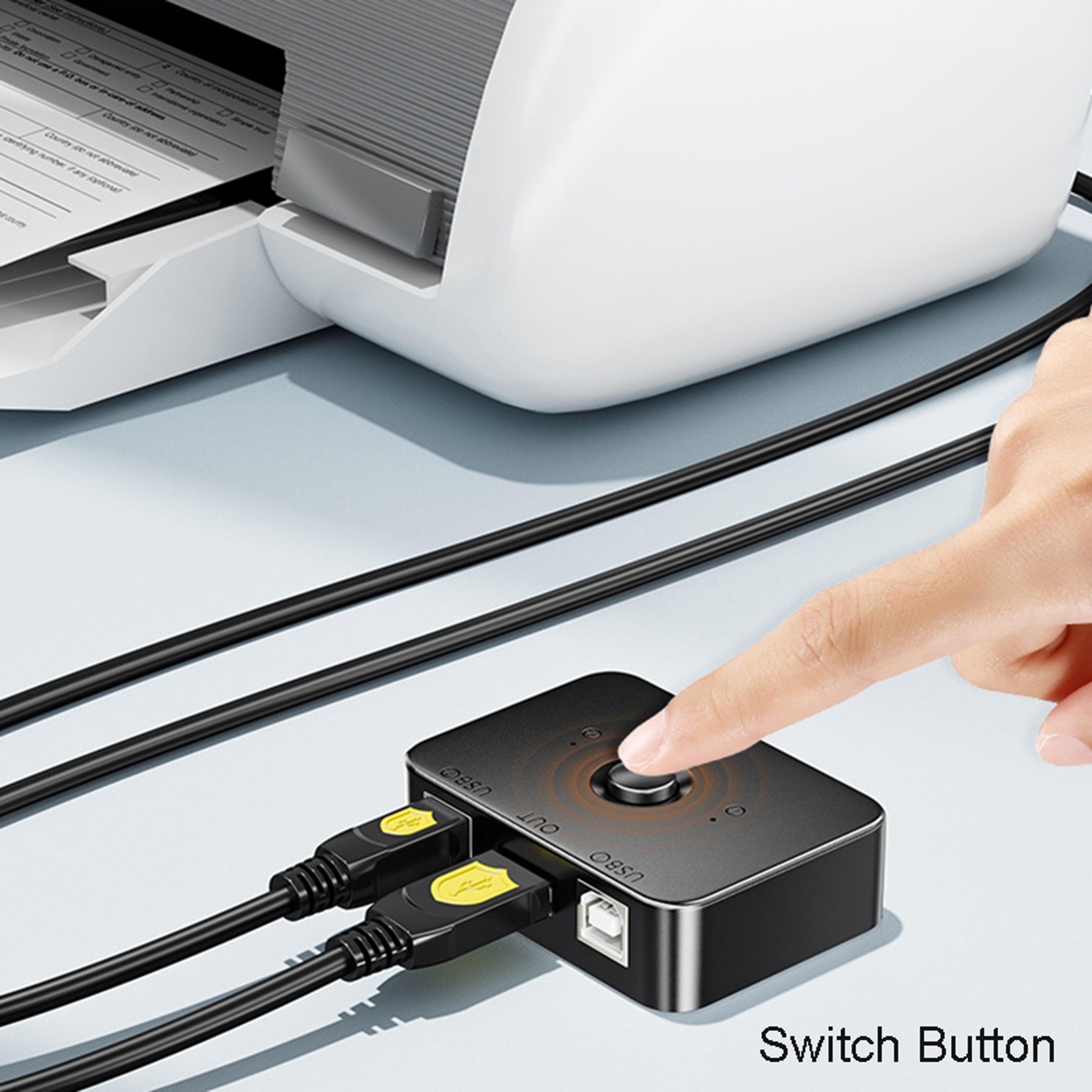 USB 20 Printer Sharing Switch  2Port Adapter For Two Computers And One Printer 2