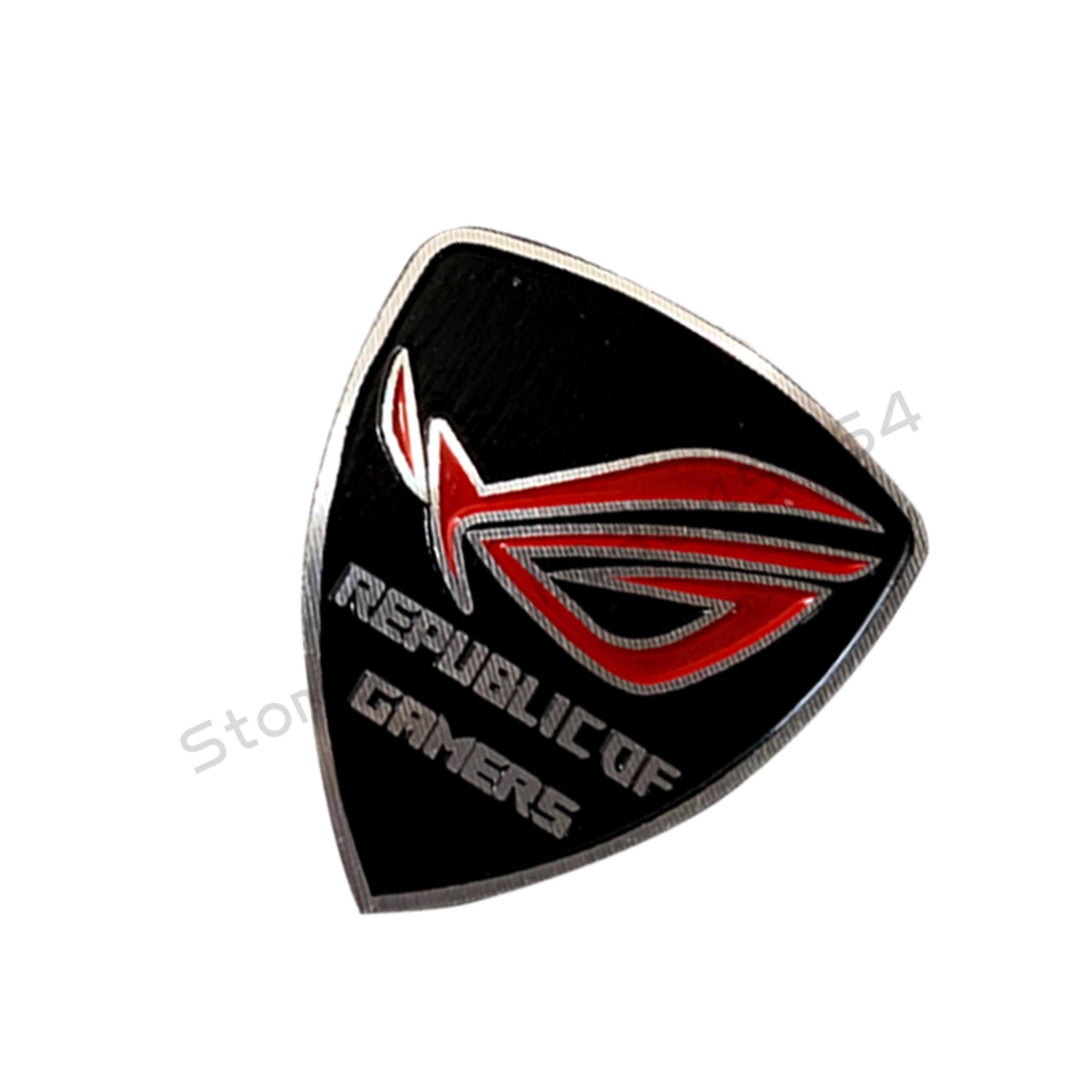 rog logo pc case sticker – plastic gaming computer cabinet decoration black or white