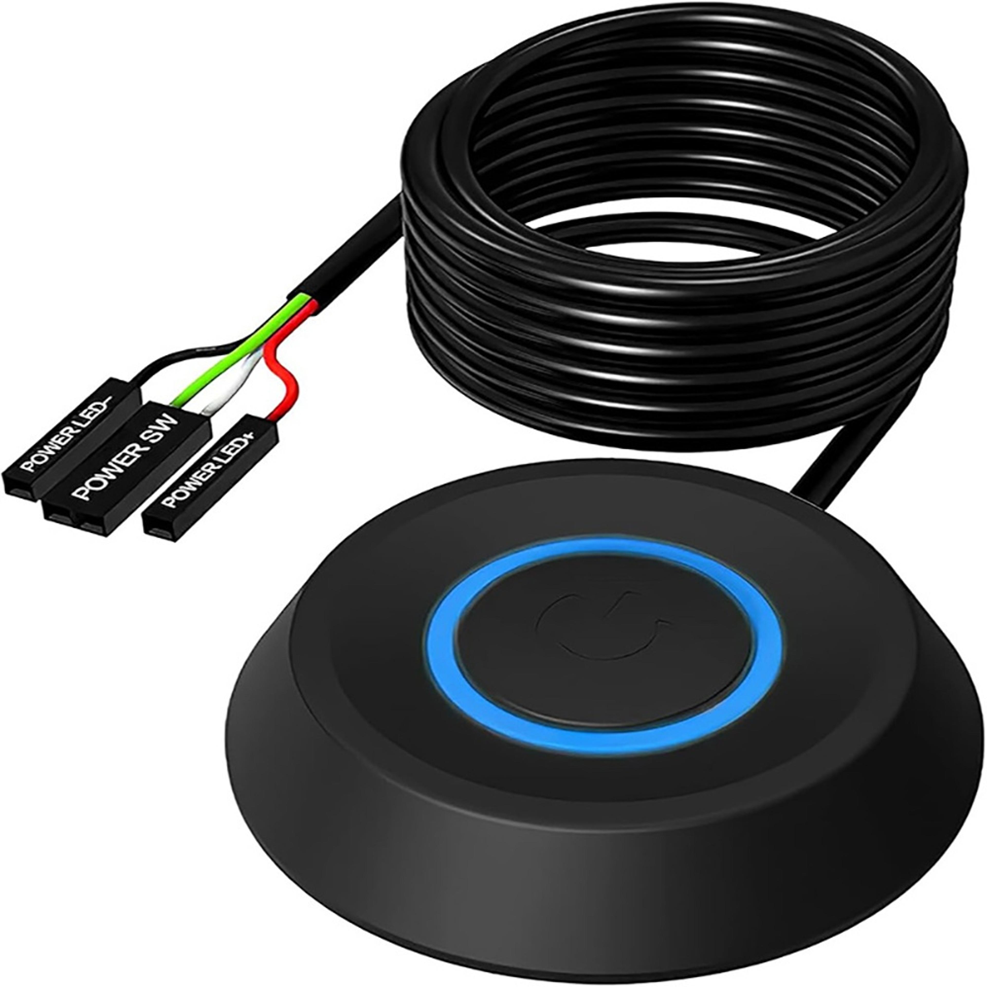 External PC Power Button Switch With LED Light And 59 FT Cable For Desktop Computers 2
