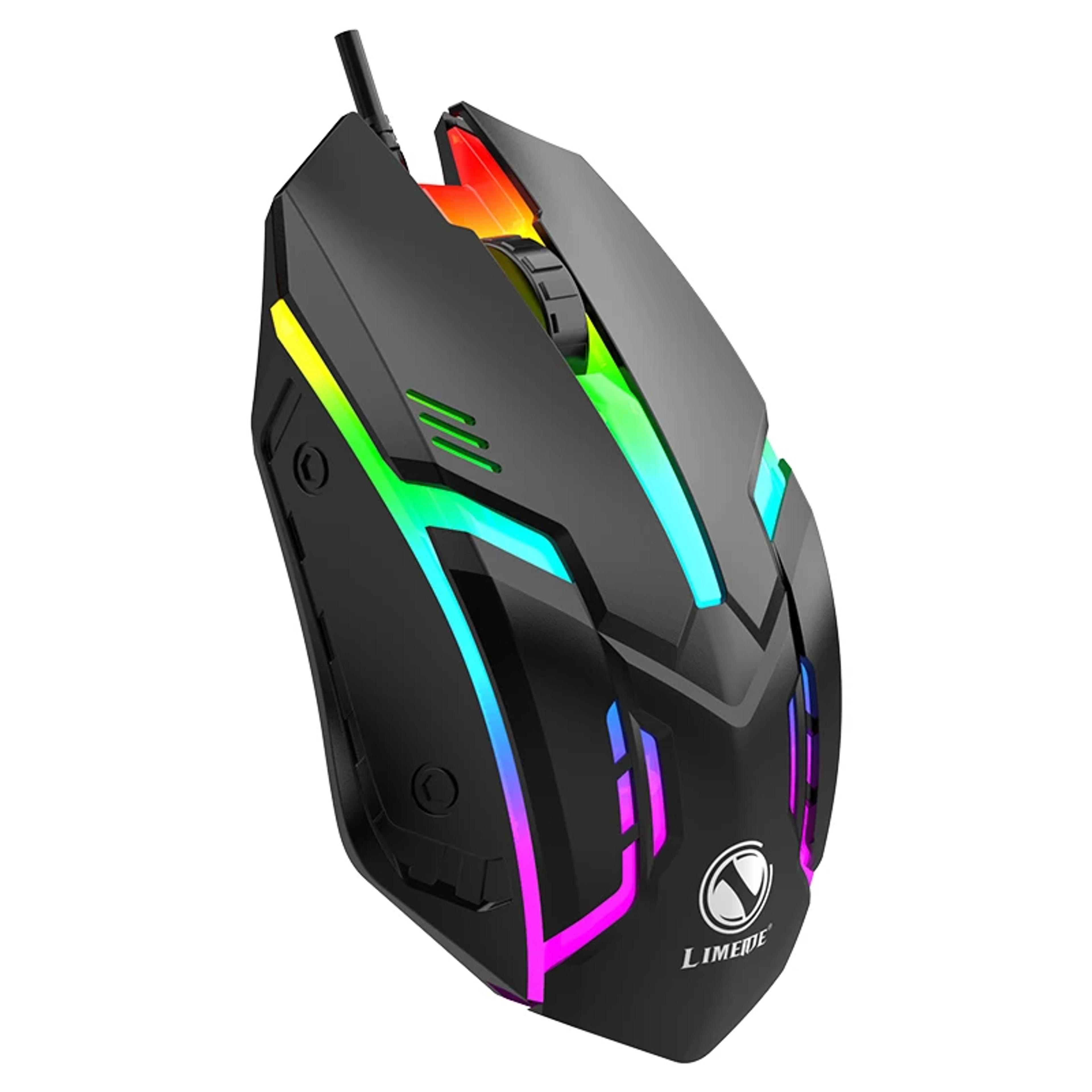 wired usb gaming mouse with led backlight – 1200 dpi 3-button computer mouse