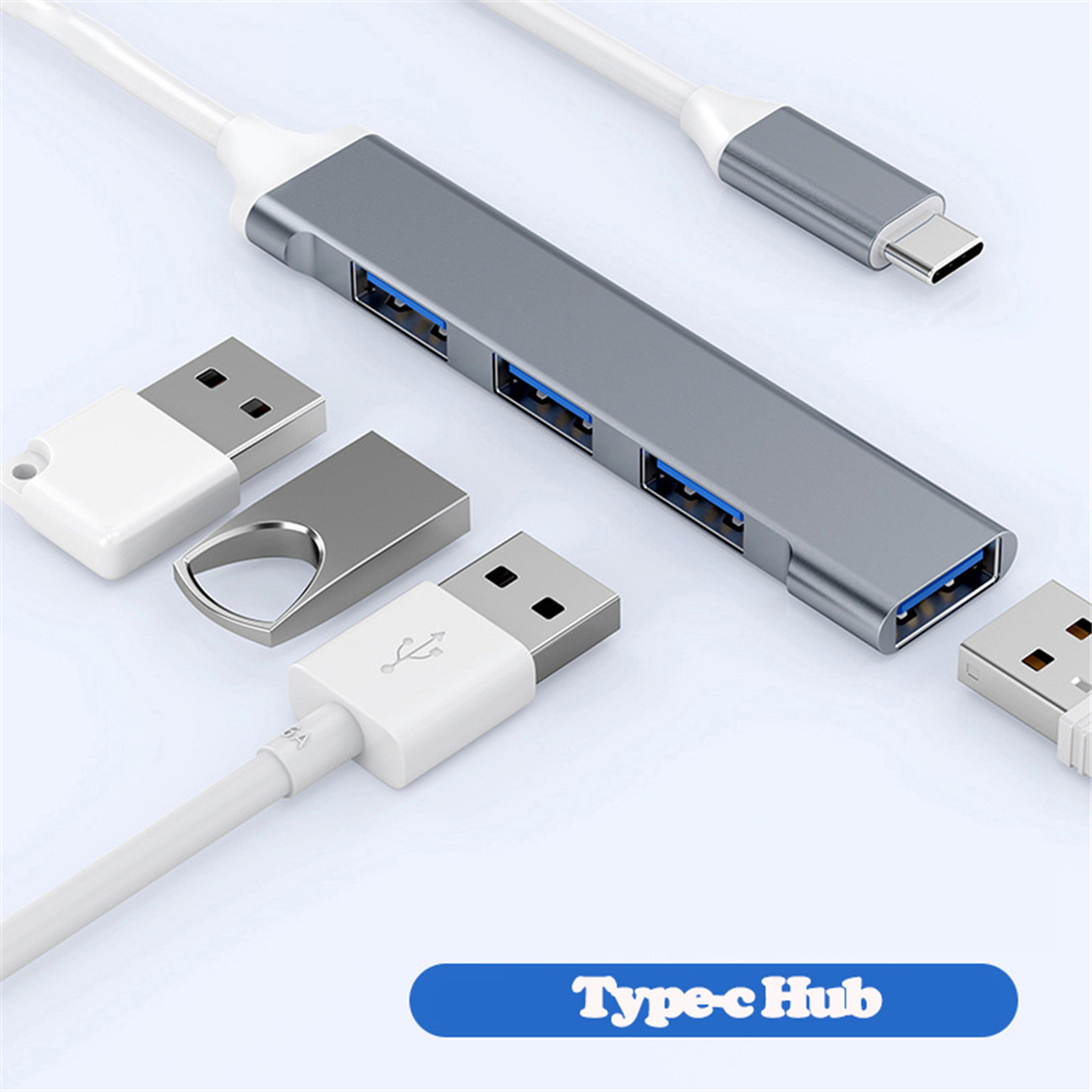 4Port USB 30 Hub  5Gbps HighSpeed USB Splitter With TypeC And USB Options 4