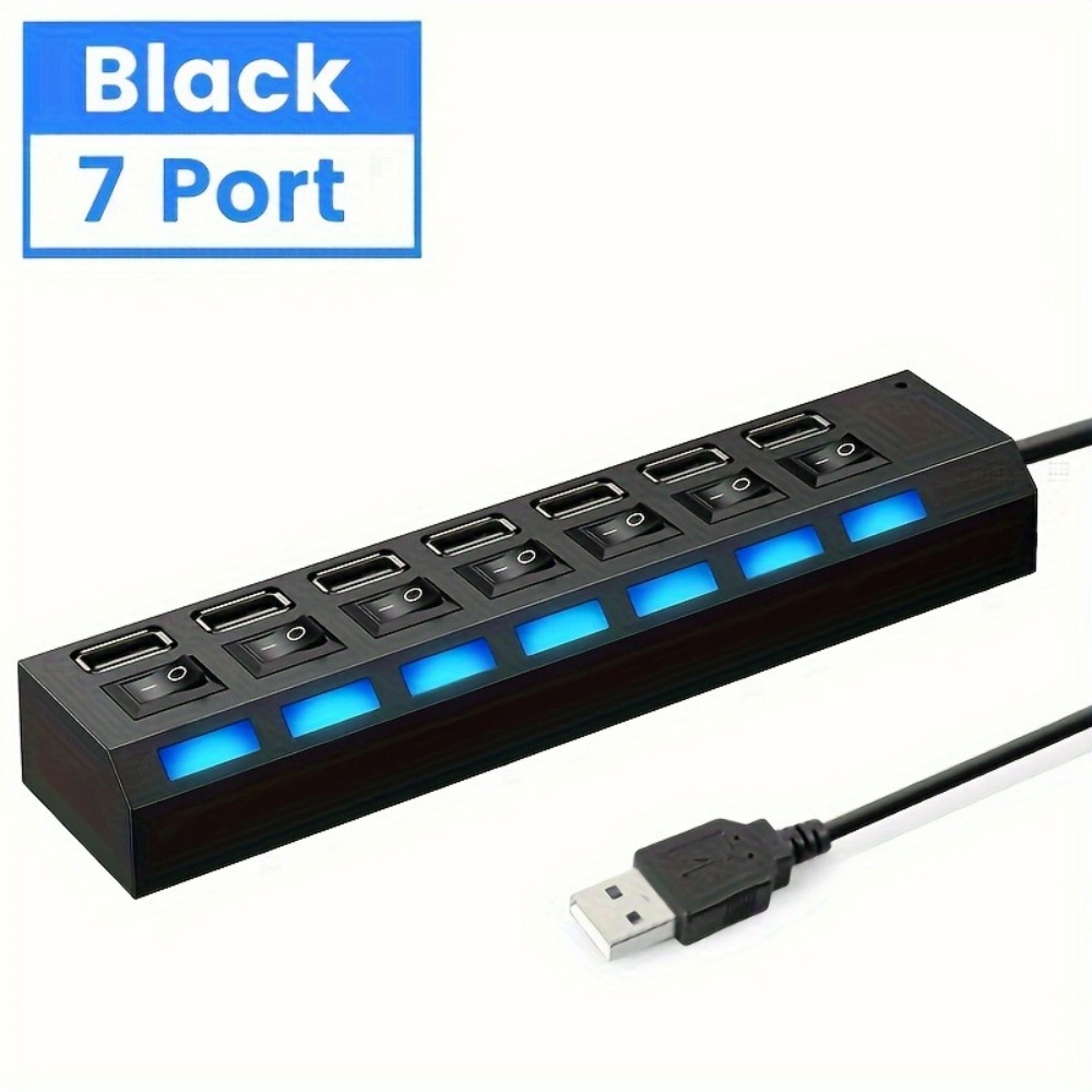 USB 20 Hub With ONOFF Switch  47 Port USB Splitter For Laptops And Desktops 9