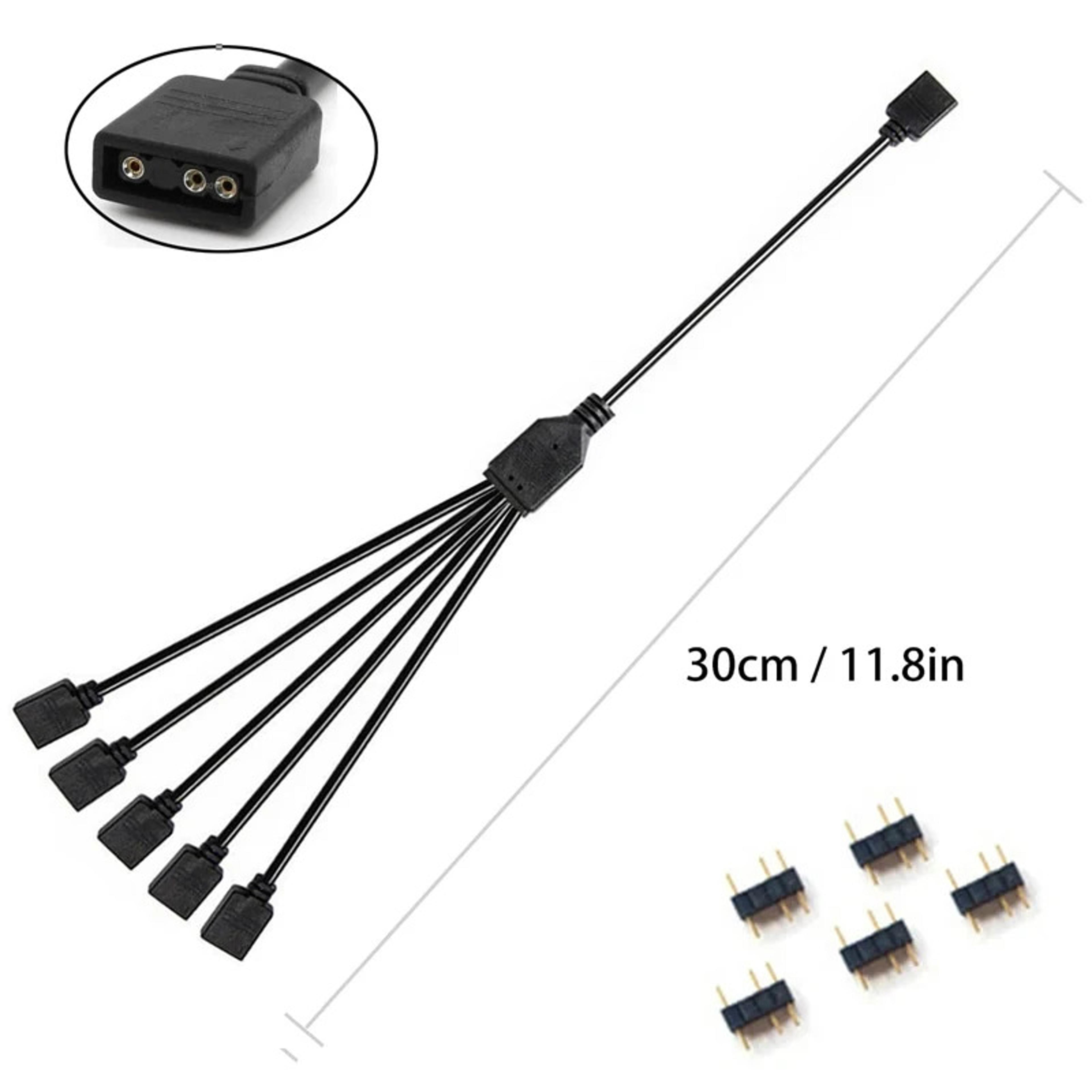 5V 3Pin ARGB Extension Cable  Addressable RGB Connector For PC Fans And LED Strips 9